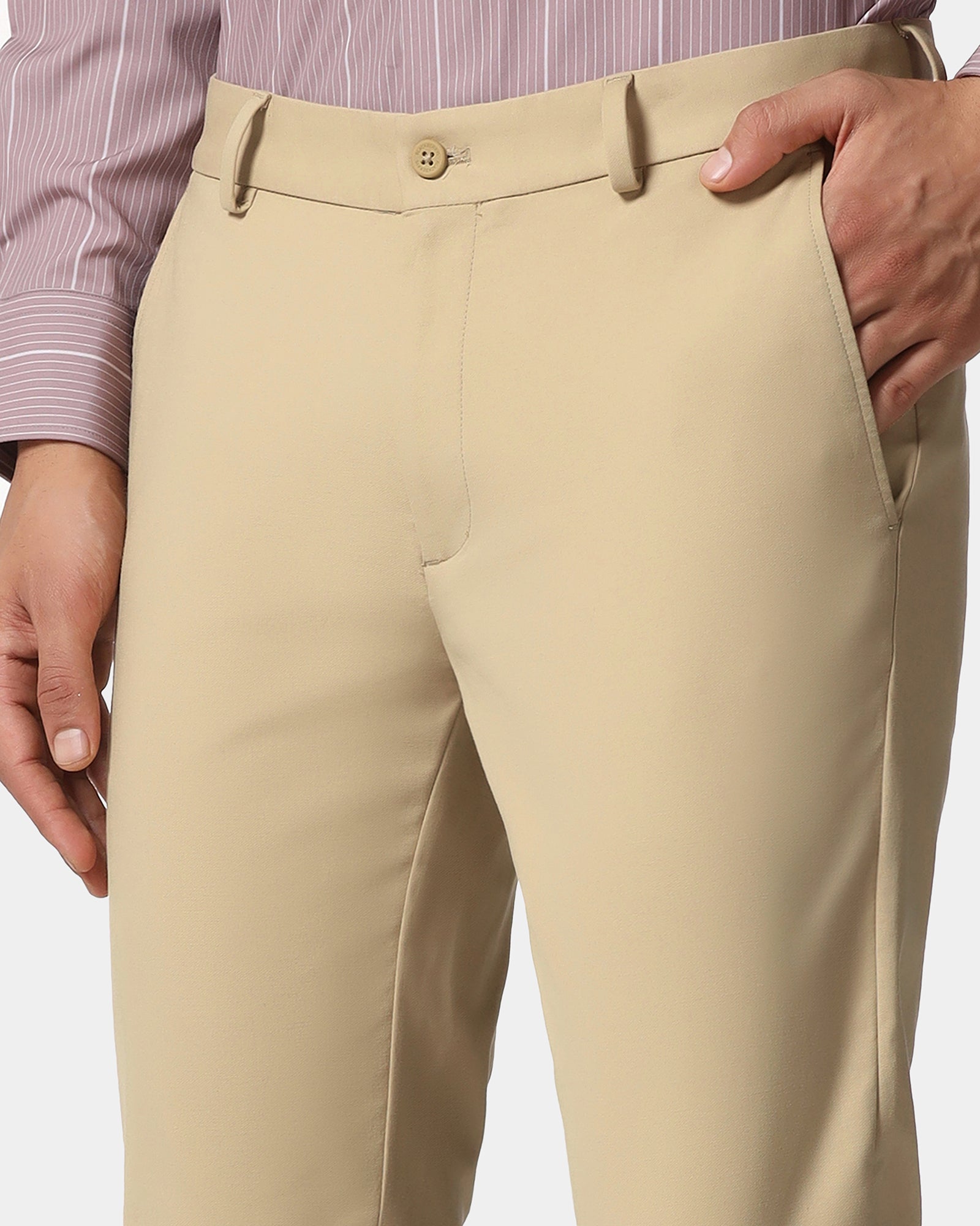 Khaki Techpro Textured Khakis - Sandy
