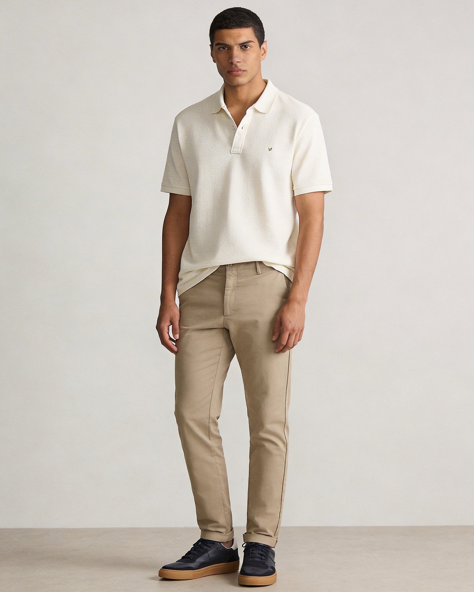 Khaki Textured Khaki - Square