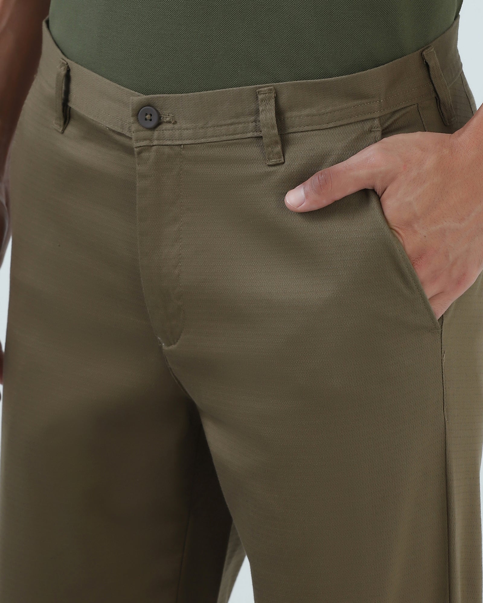Khaki Textured Khakis - Dell