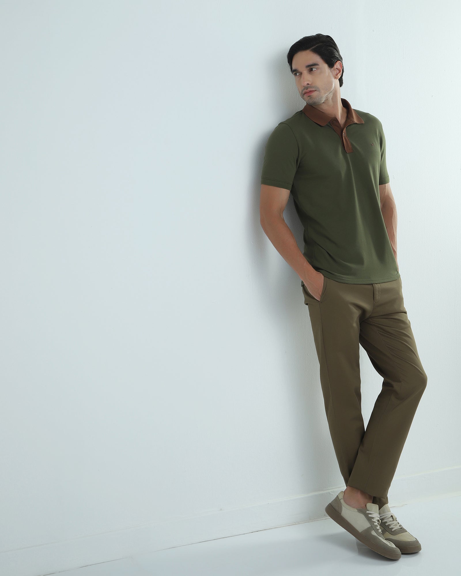 Khaki Textured Khakis - Dell
