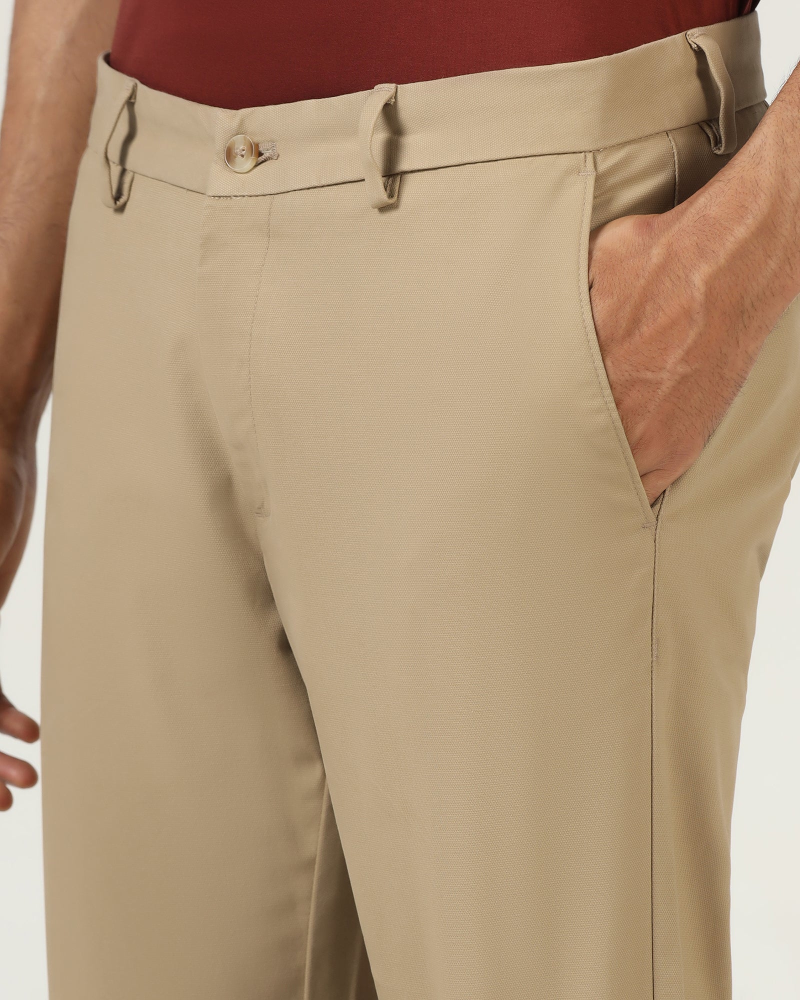 Khaki Textured Khakis - Karis