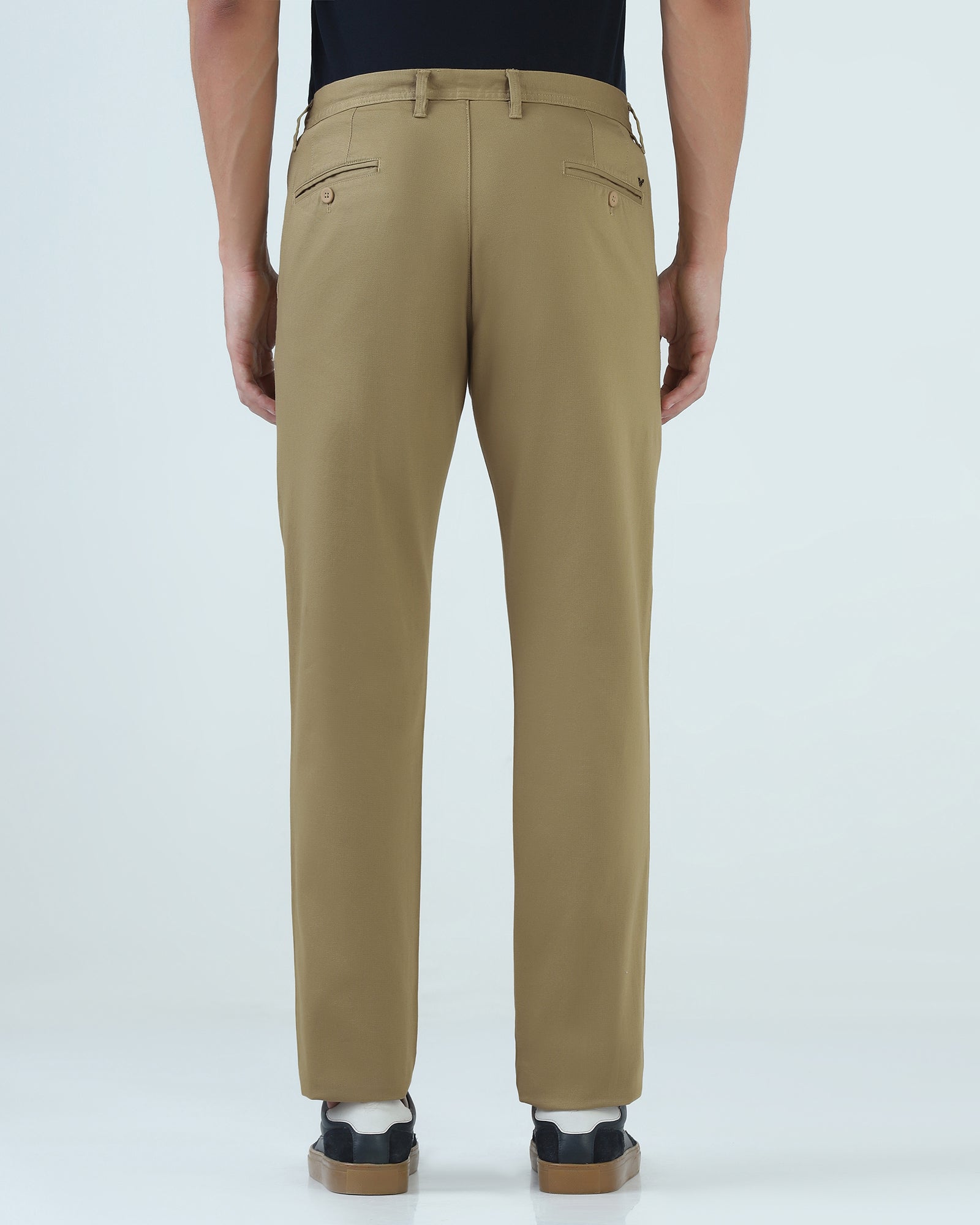 Khaki Textured Khakis - Wide