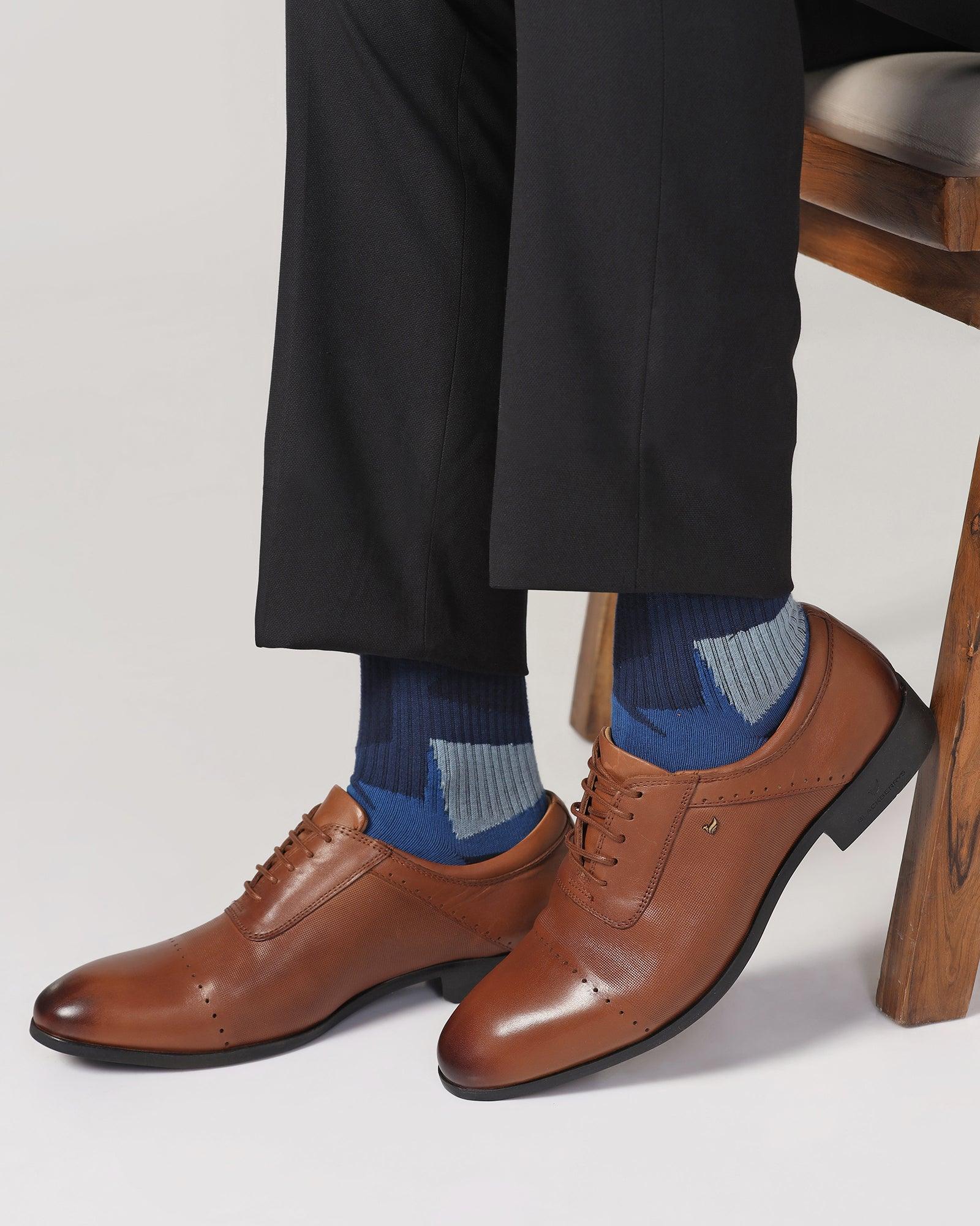 Must Haves Leather Tan Textured Oxford Shoes - Kiwi - Blackberrys