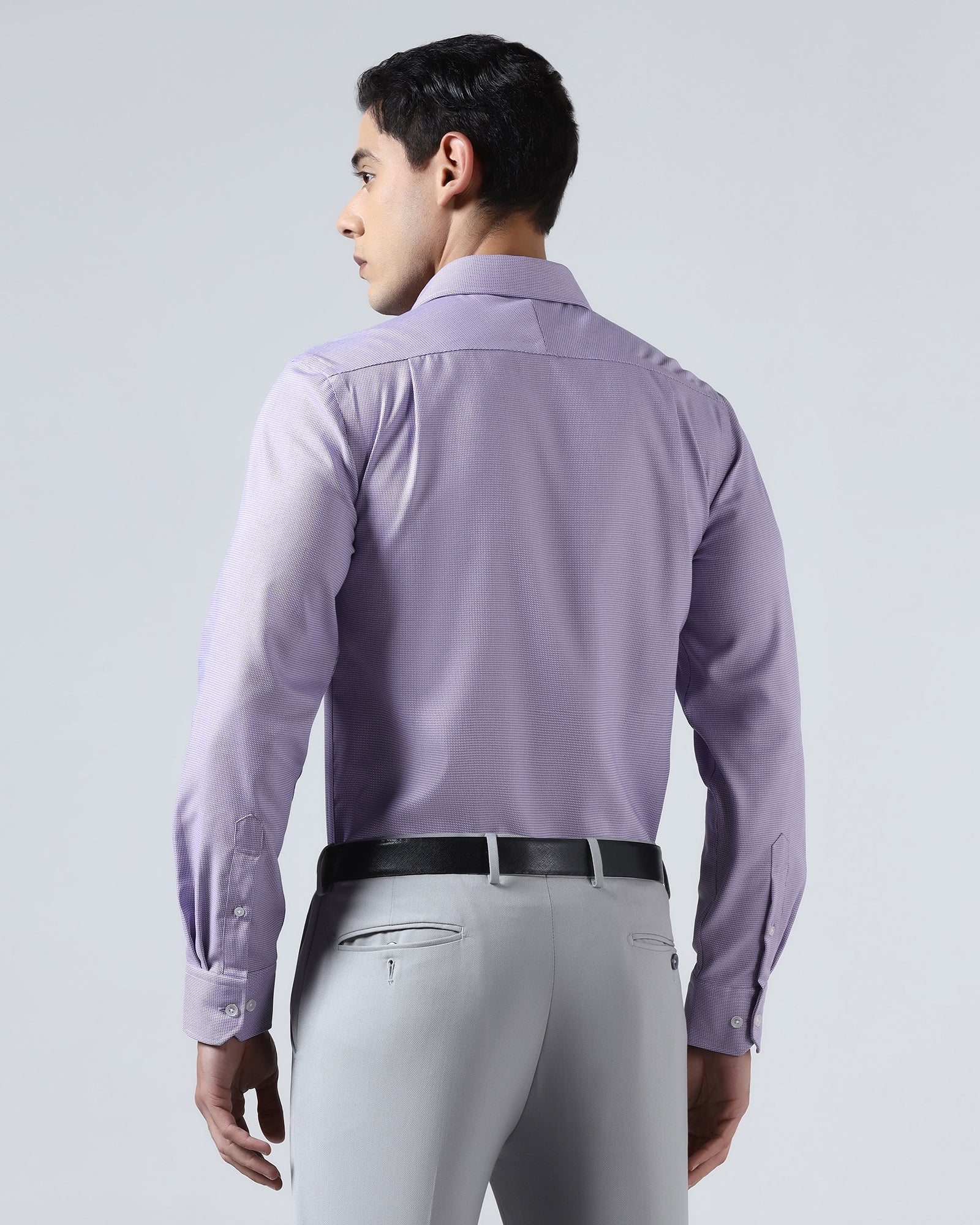Lavender Non Iron Textured Shirt - Ester