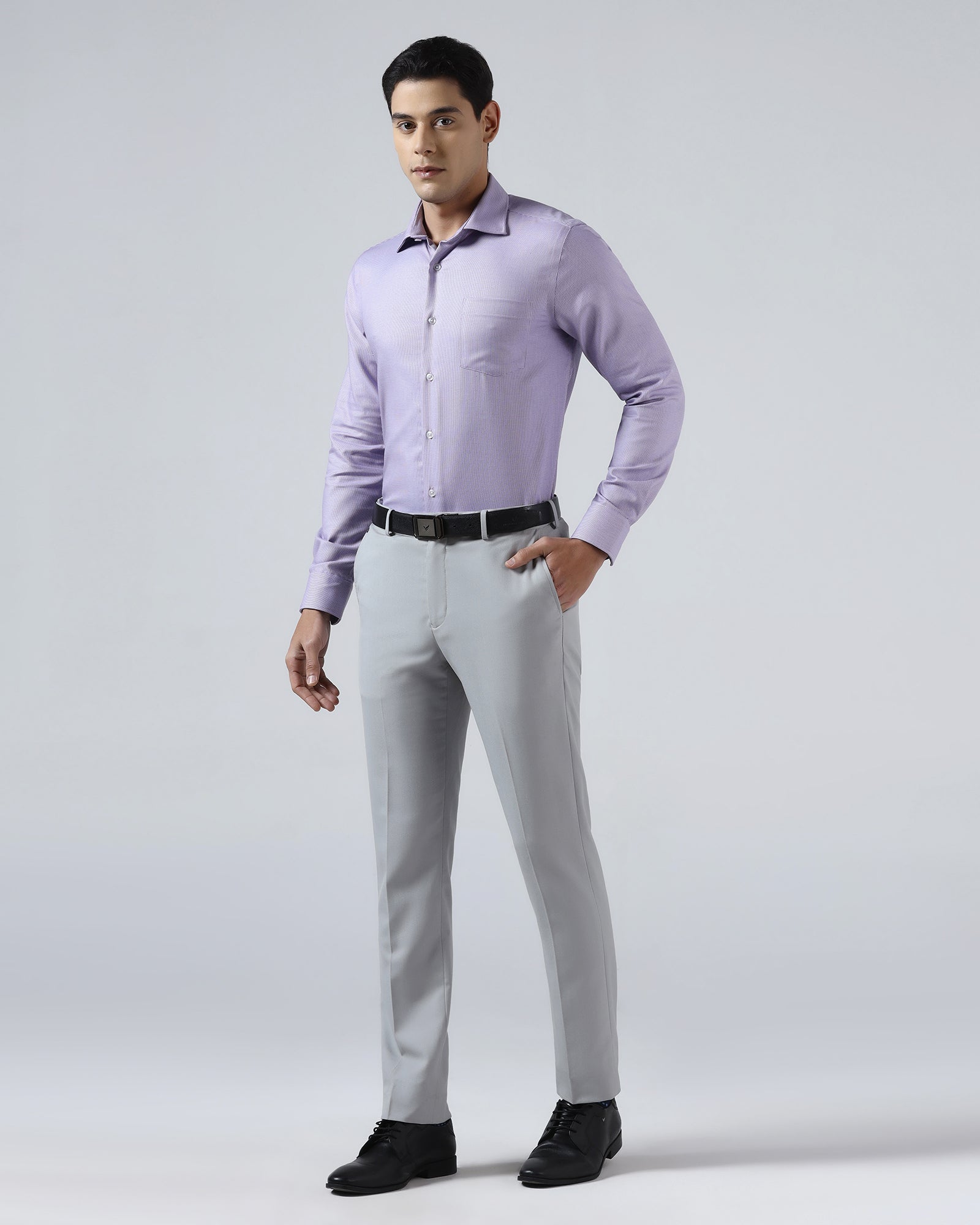 Lavender Non Iron Textured Shirt - Ester