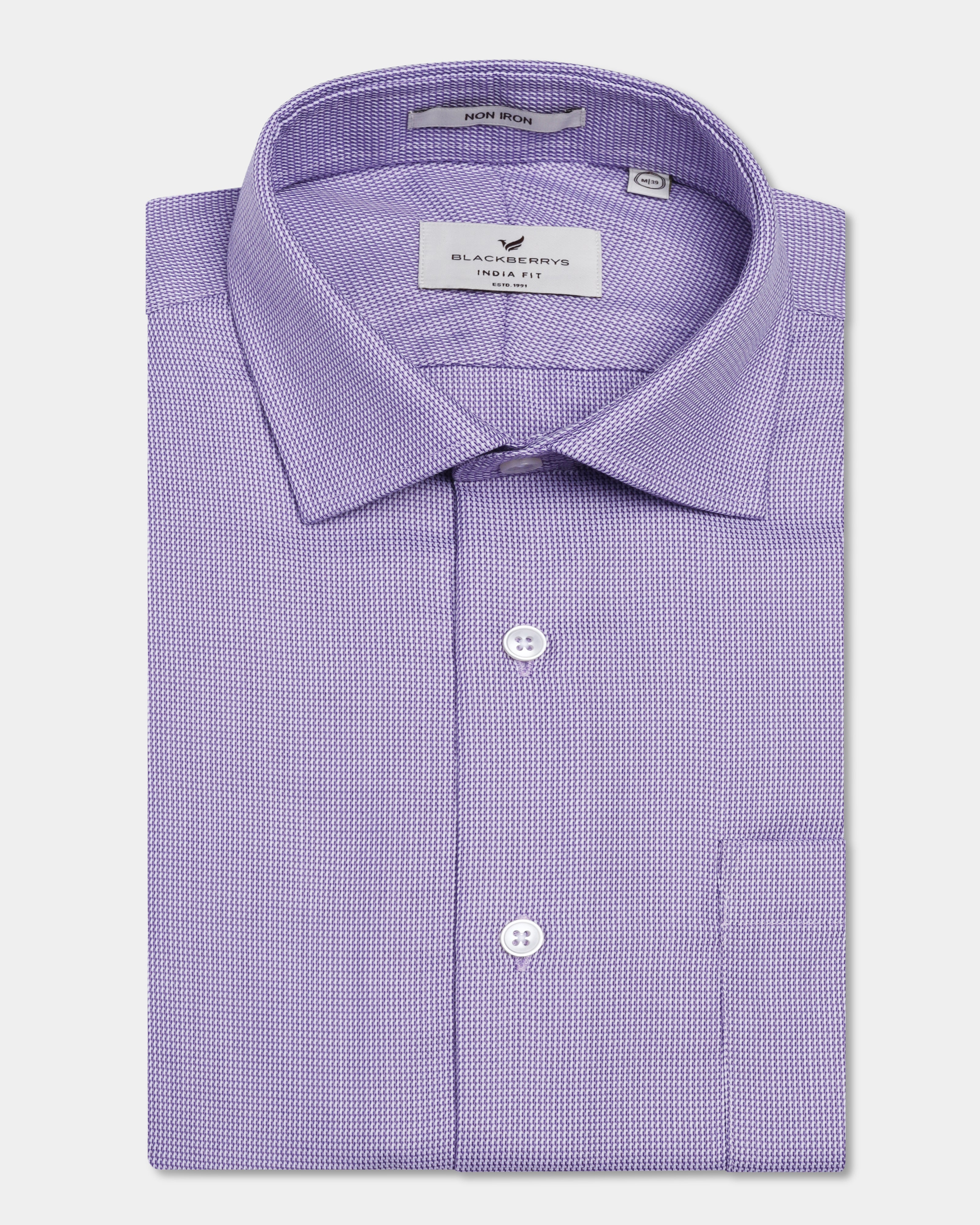 Lavender Non Iron Textured Shirt - Ester