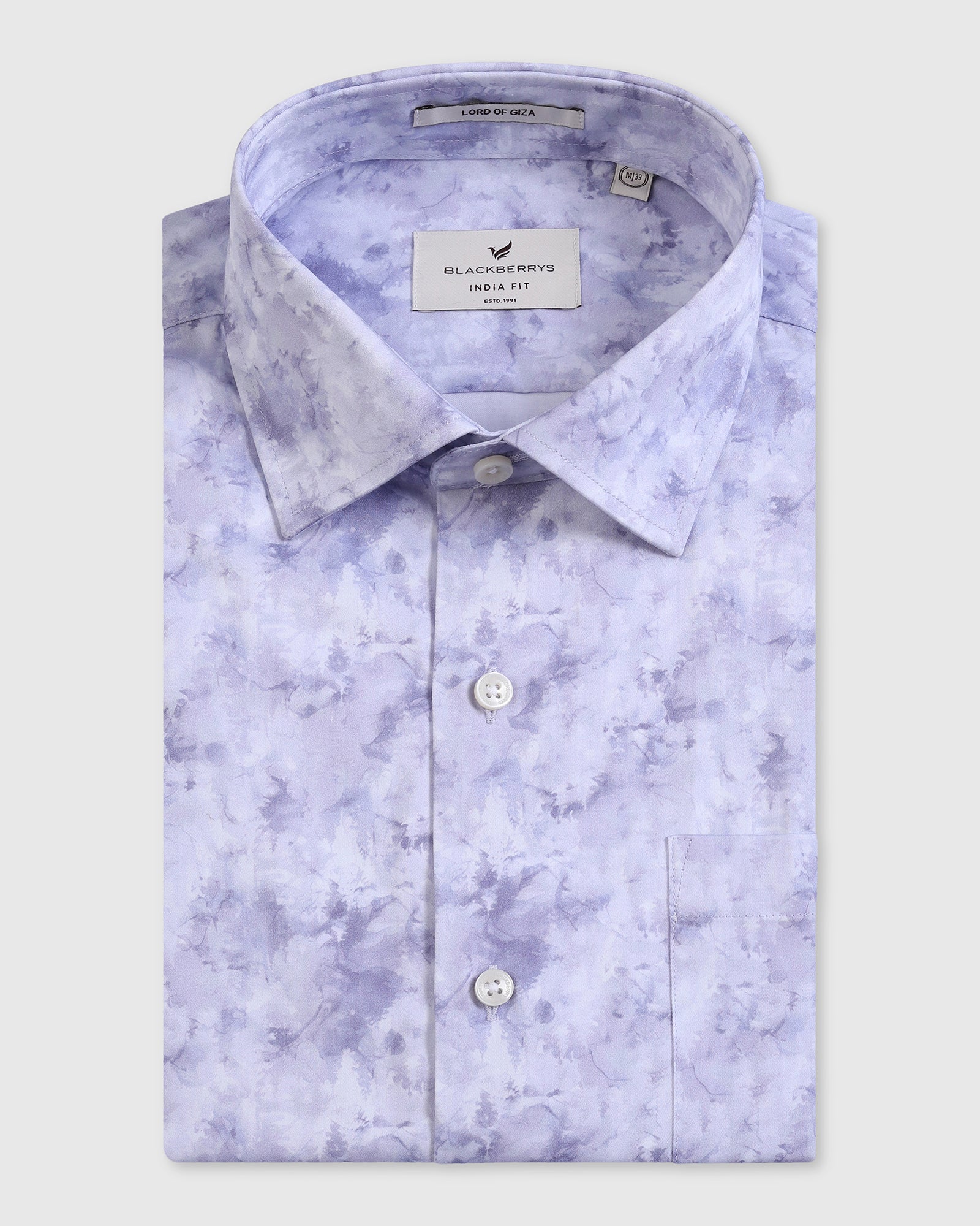 Lavender Abstract Printed Shirt - Piano
