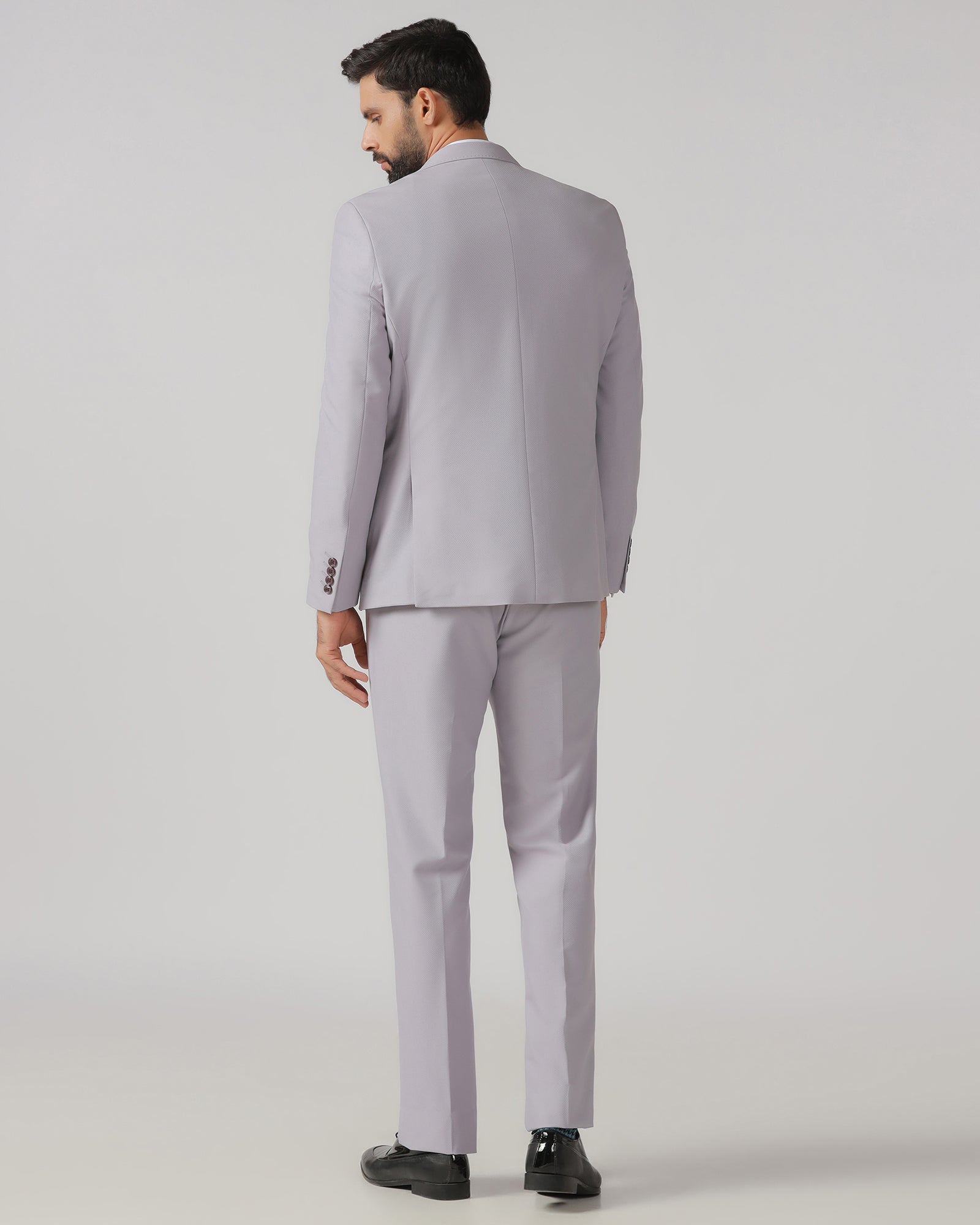 Lavender Three Piece Textured Suit - Heddle