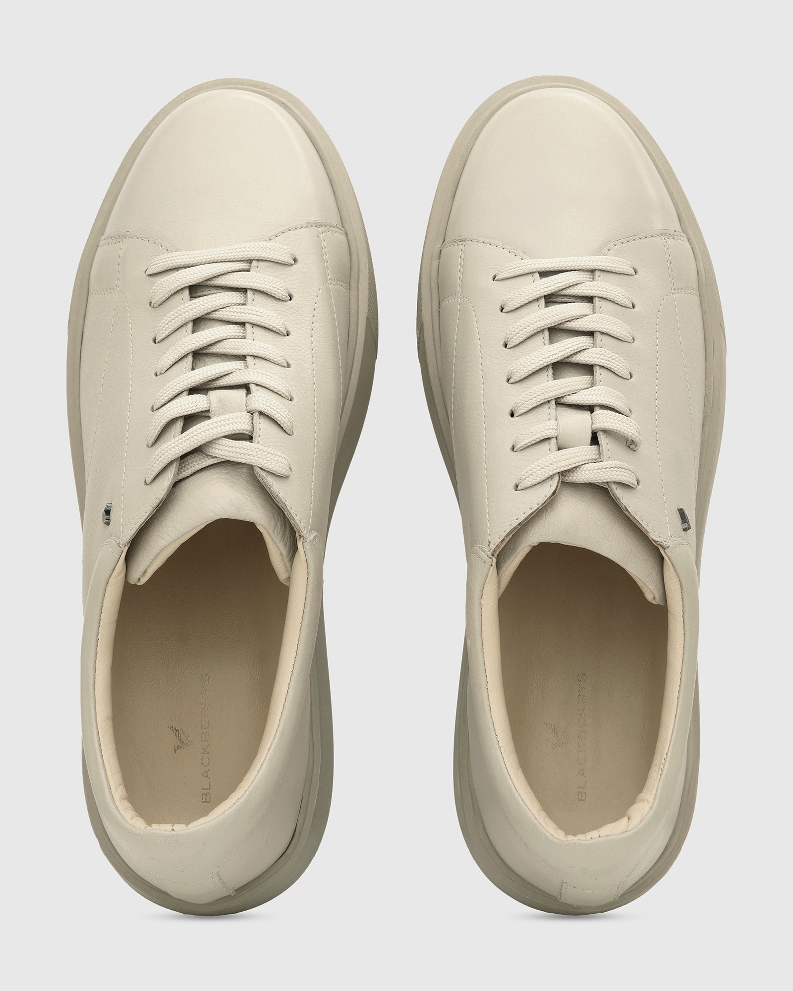 Leather Acru Solid Sneakers - Vosil