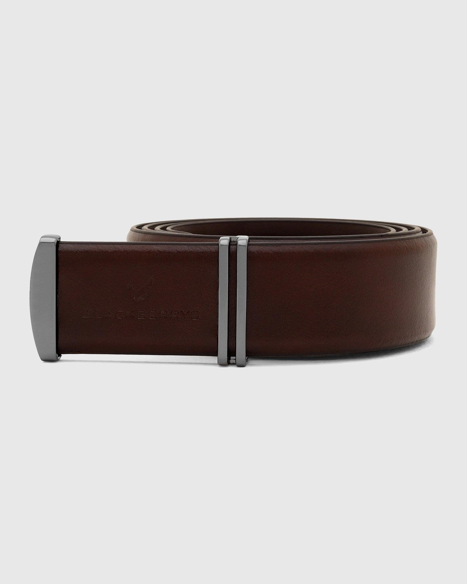 Leather Brown Solid Belt - New Philip - Blackberrys