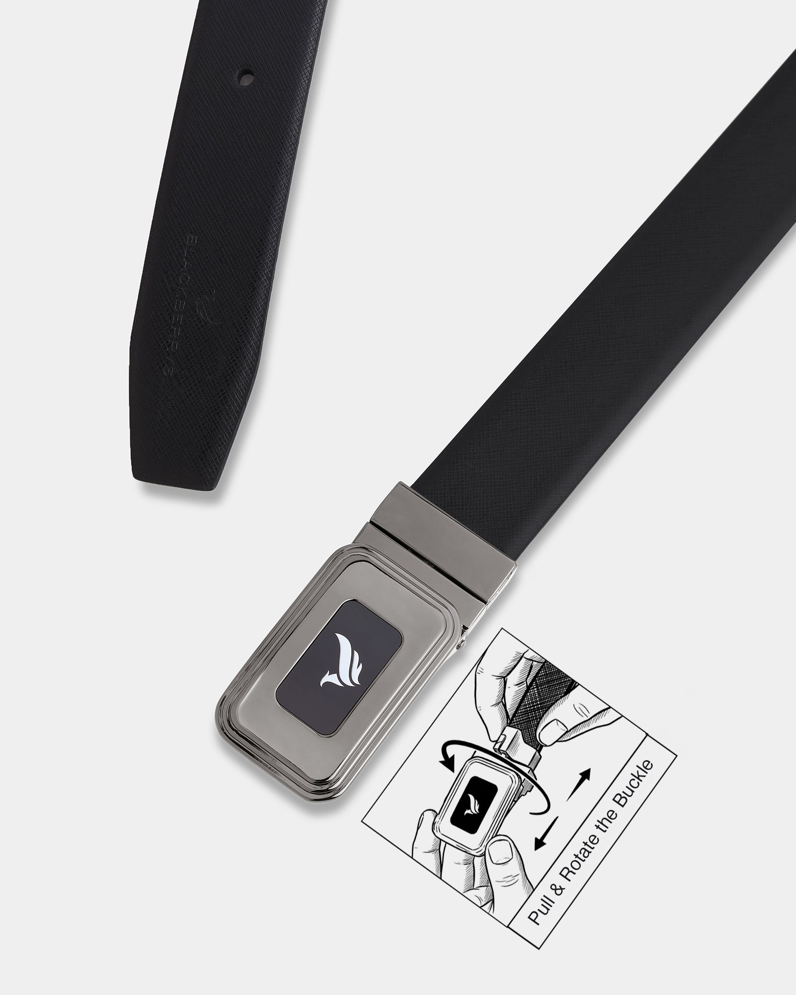 4-in-1 Reversible Leather Black & Brown Belt Gift Set - Almanor