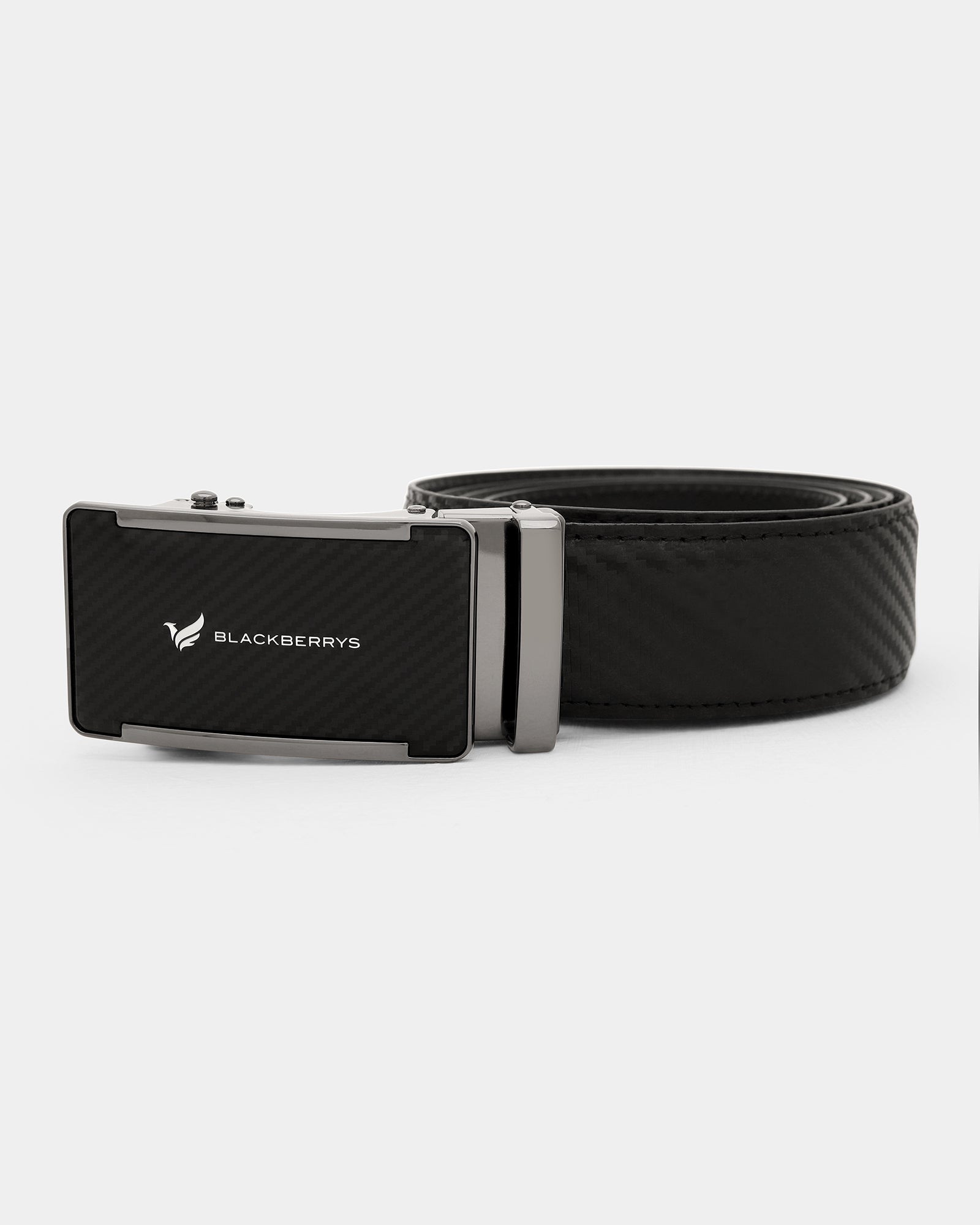 Leather Black Textured Belt - Arthur