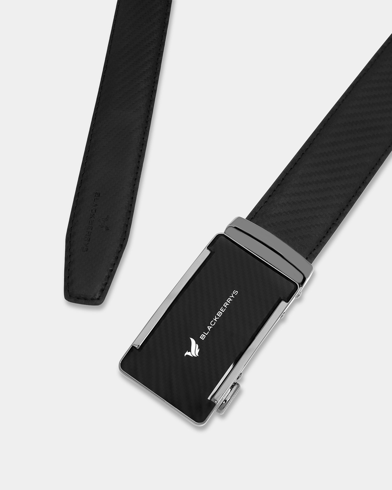 Leather Black Textured Belt - Arthur