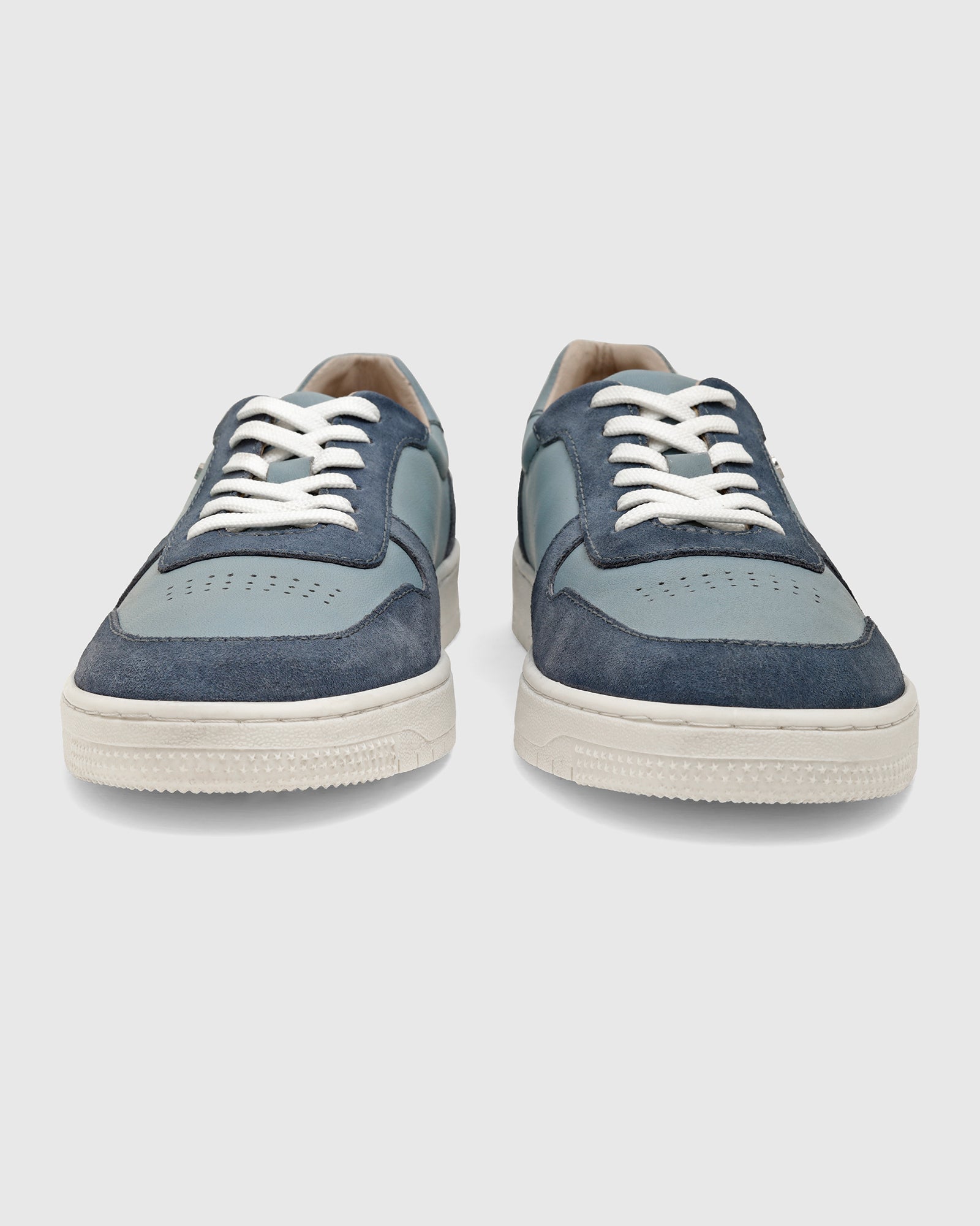 Leather Blue Solid Sneakers - Venice