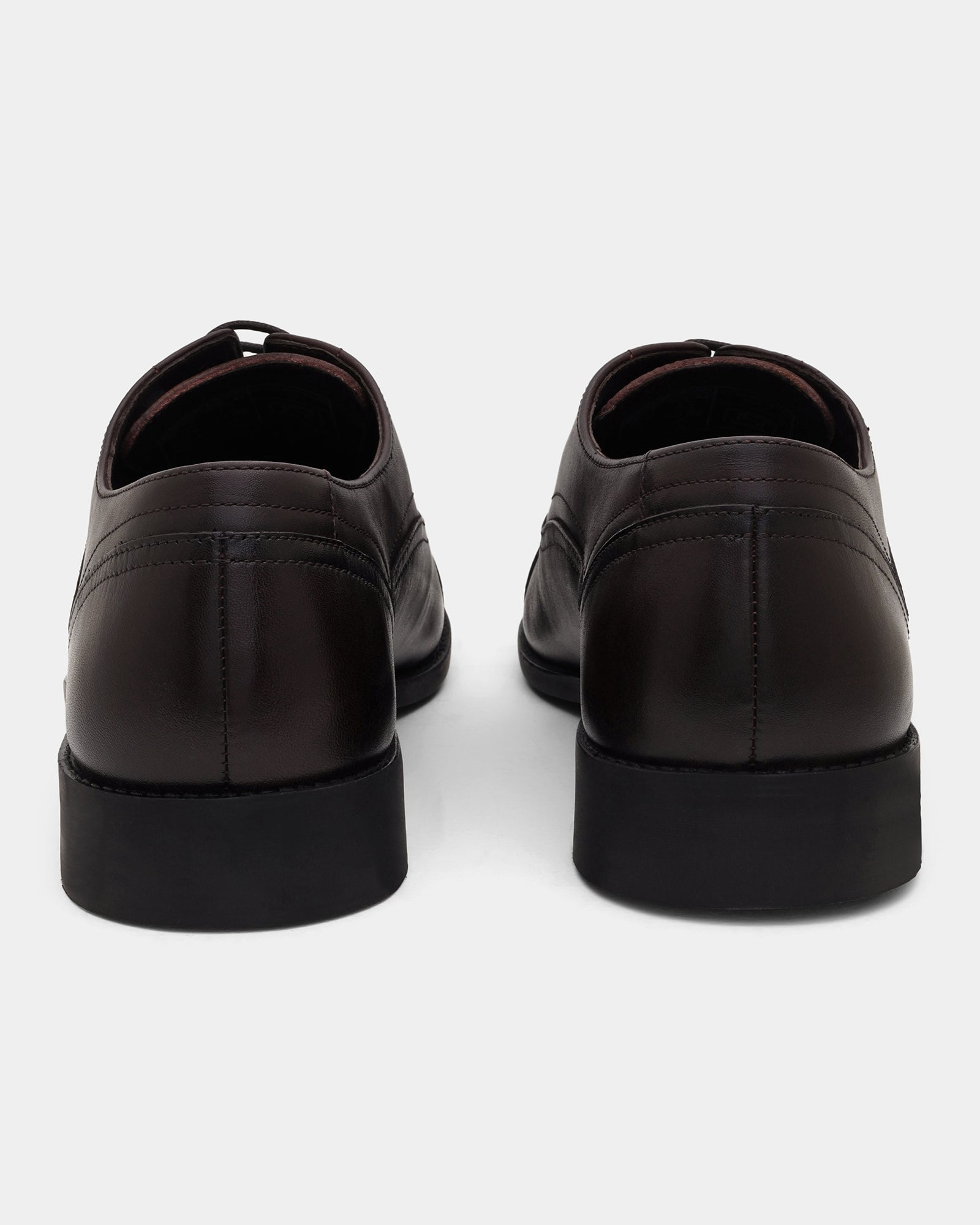 Leather Burgandy Solid Oxford Shoes- Antelope