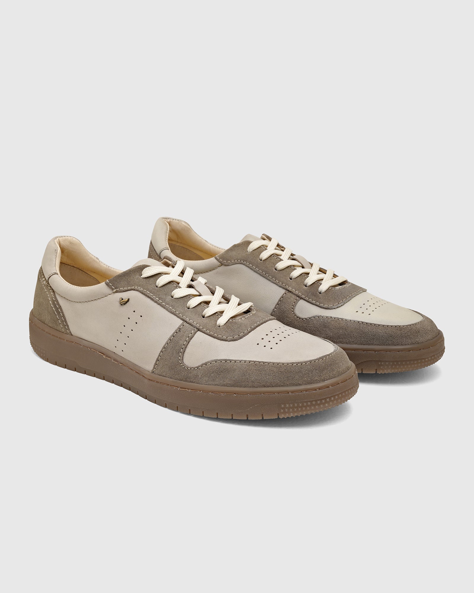 Leather Brown Solid Sneakers - Venice