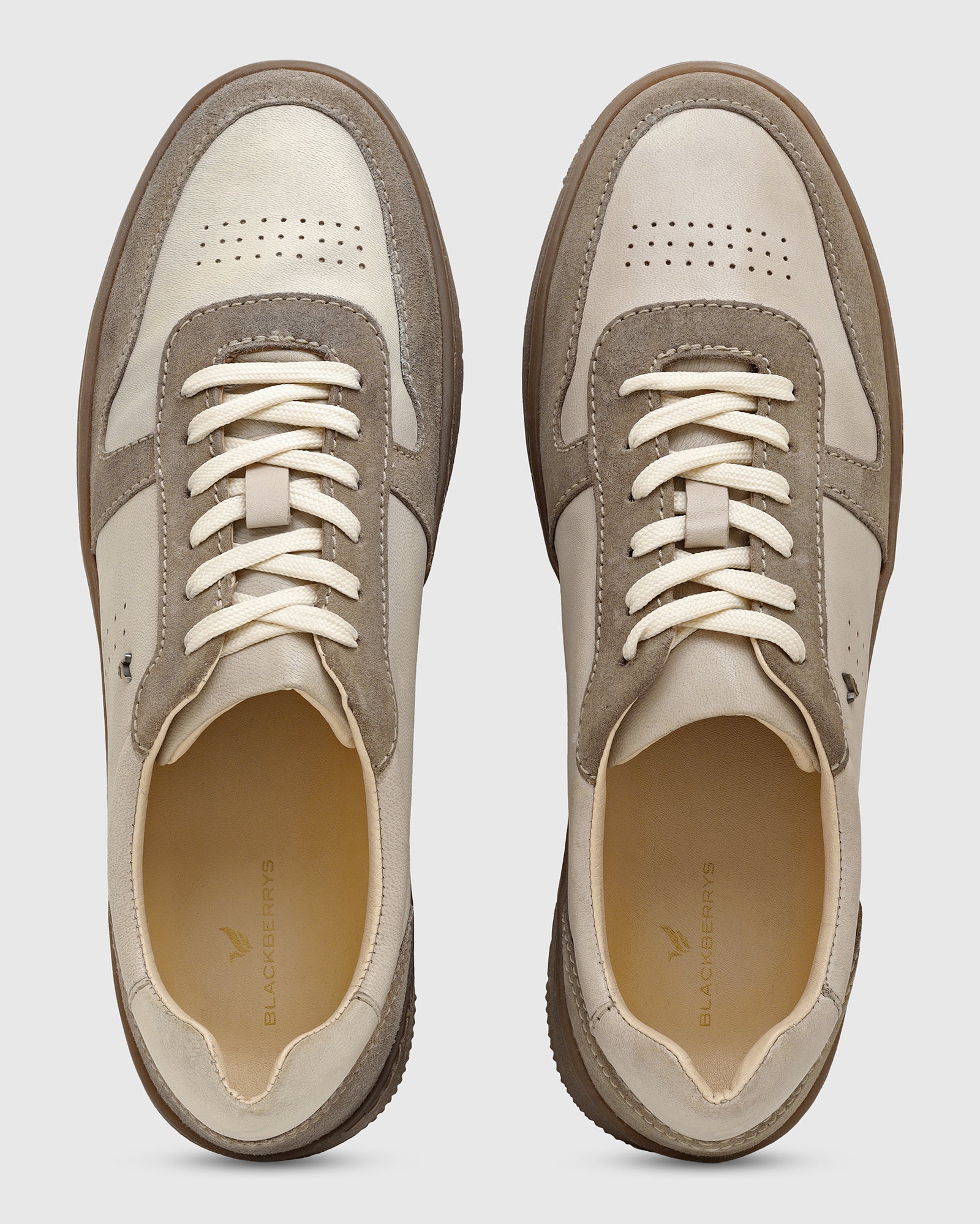 Leather Brown Solid Sneakers - Venice