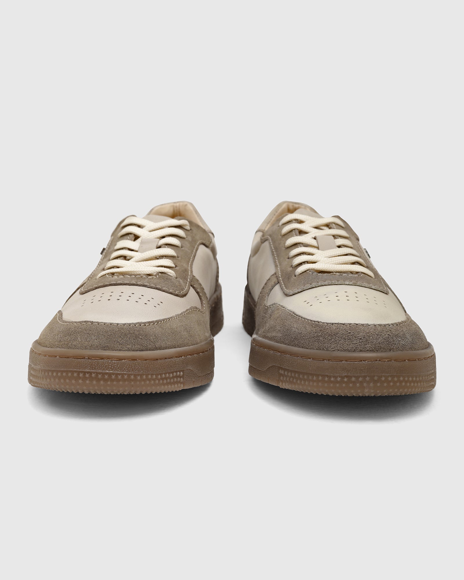 Leather Brown Solid Sneakers - Venice