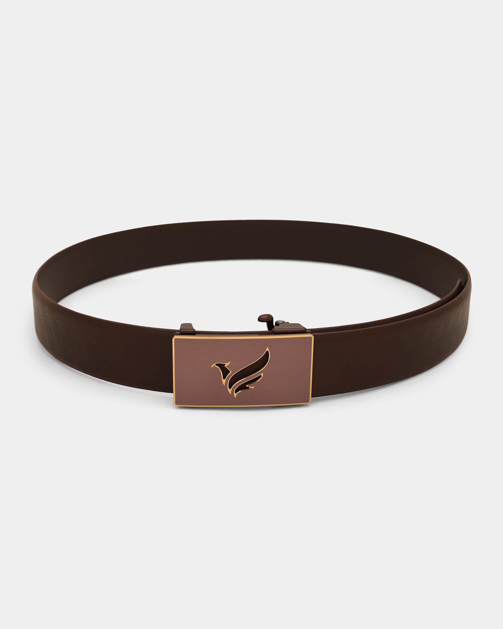 Leather Brown Textured Belt - Adamellite