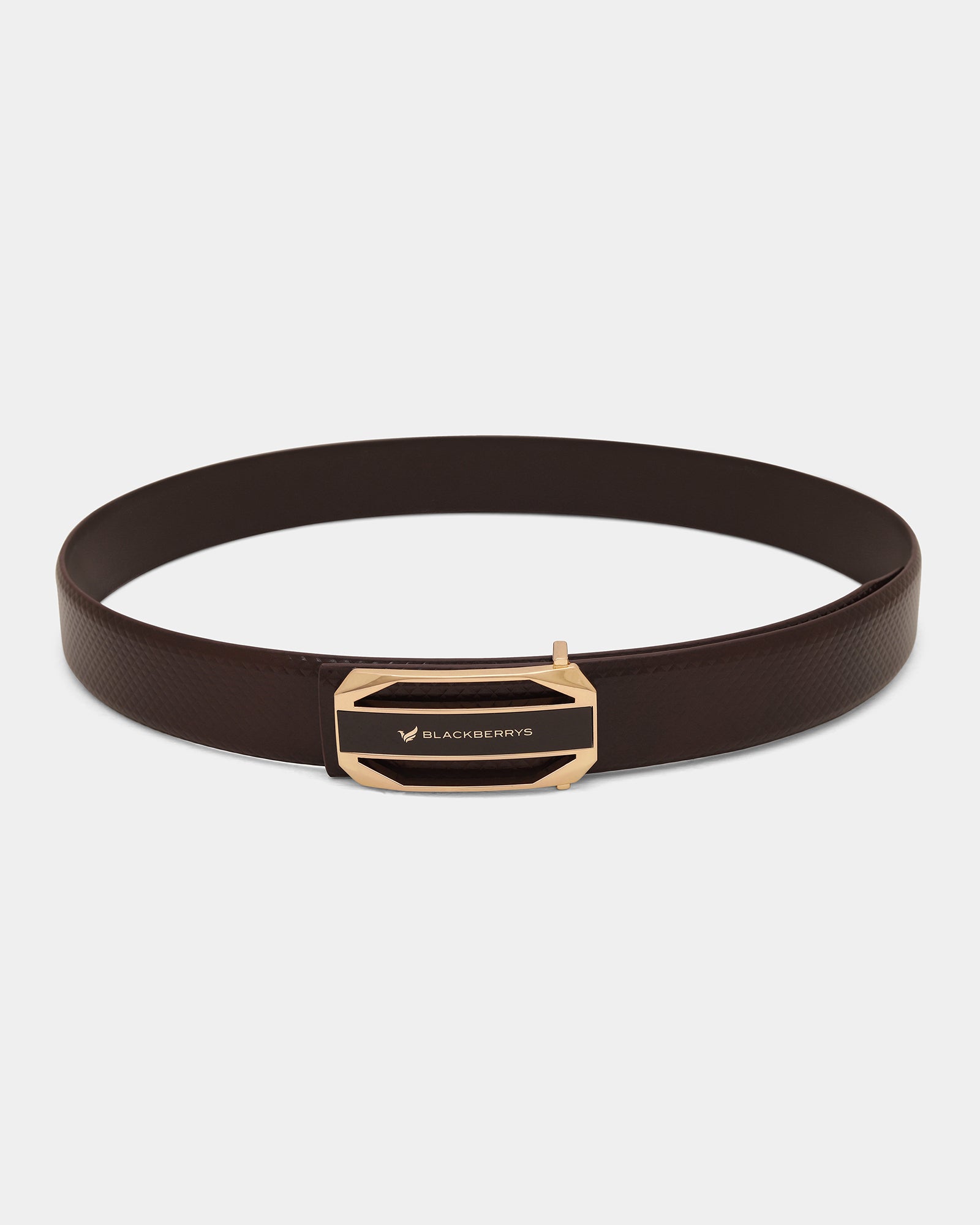 Leather Brown Textured Belt - Amicola