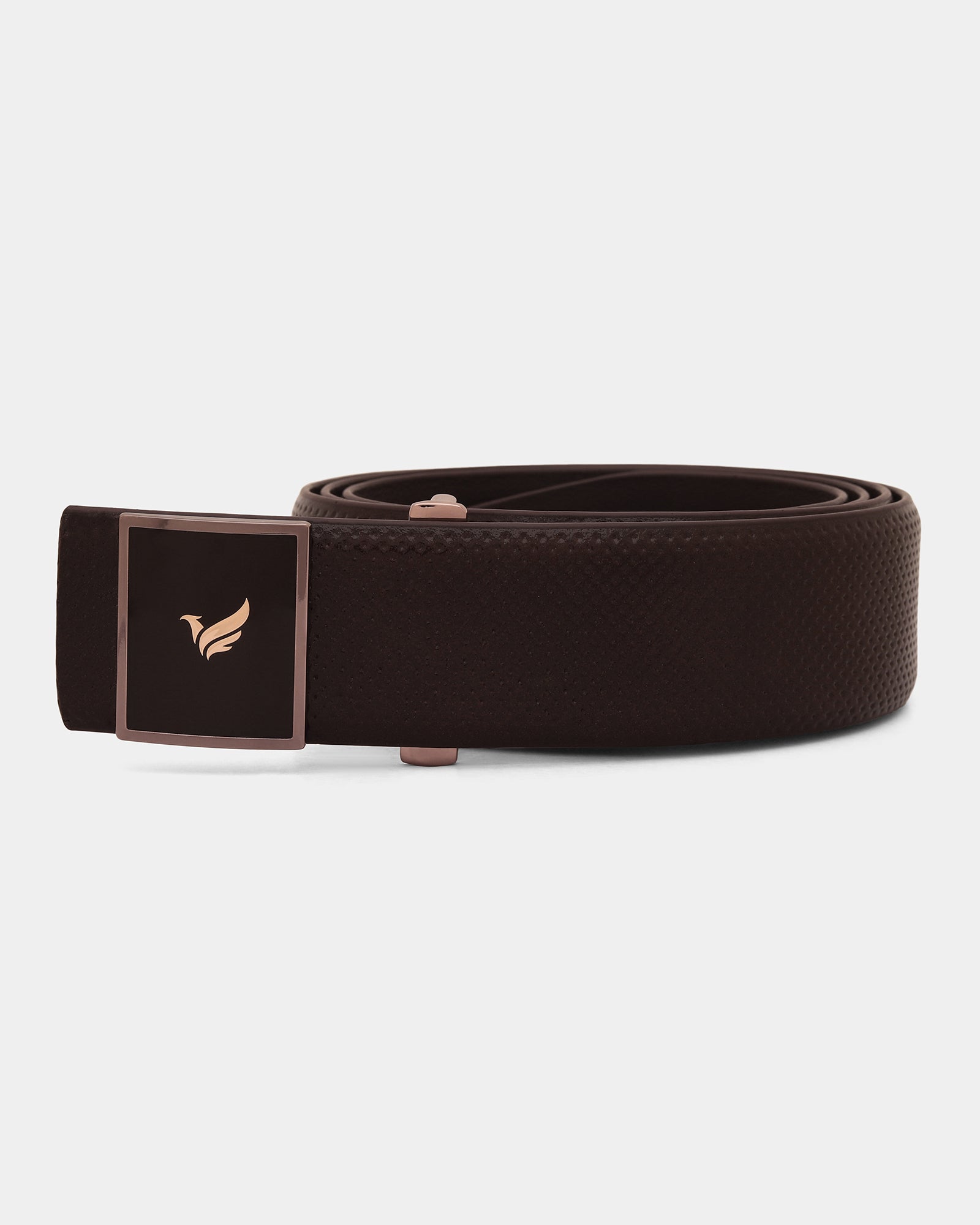 Leather Brown Textured Belt - Augussy