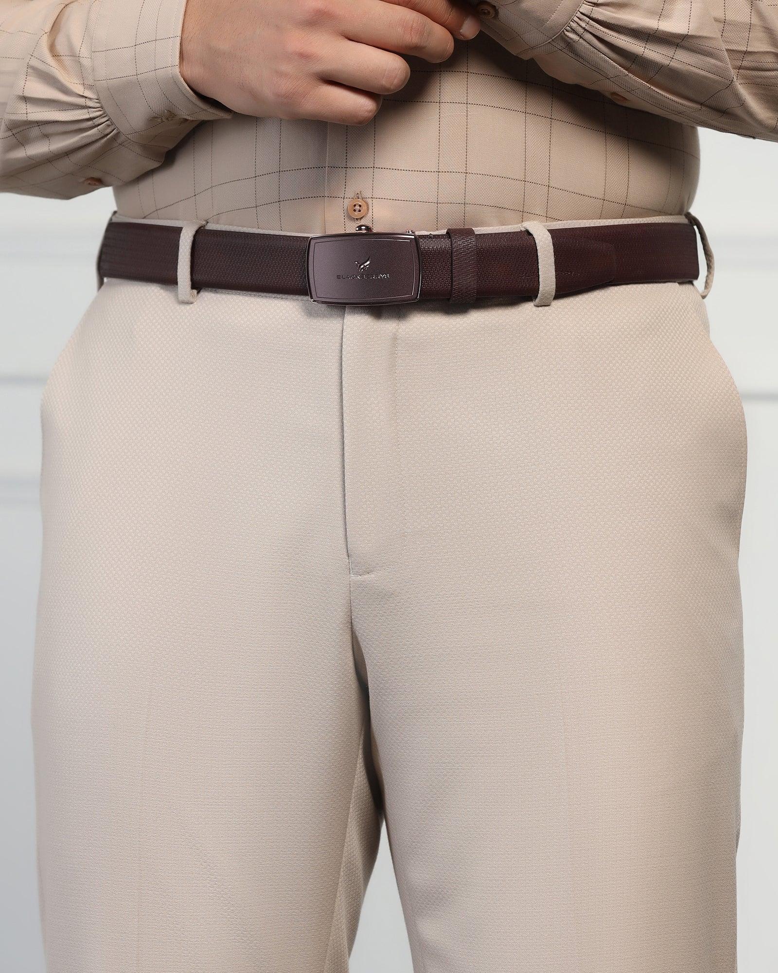 Leather Brown Textured Belt - Urseth