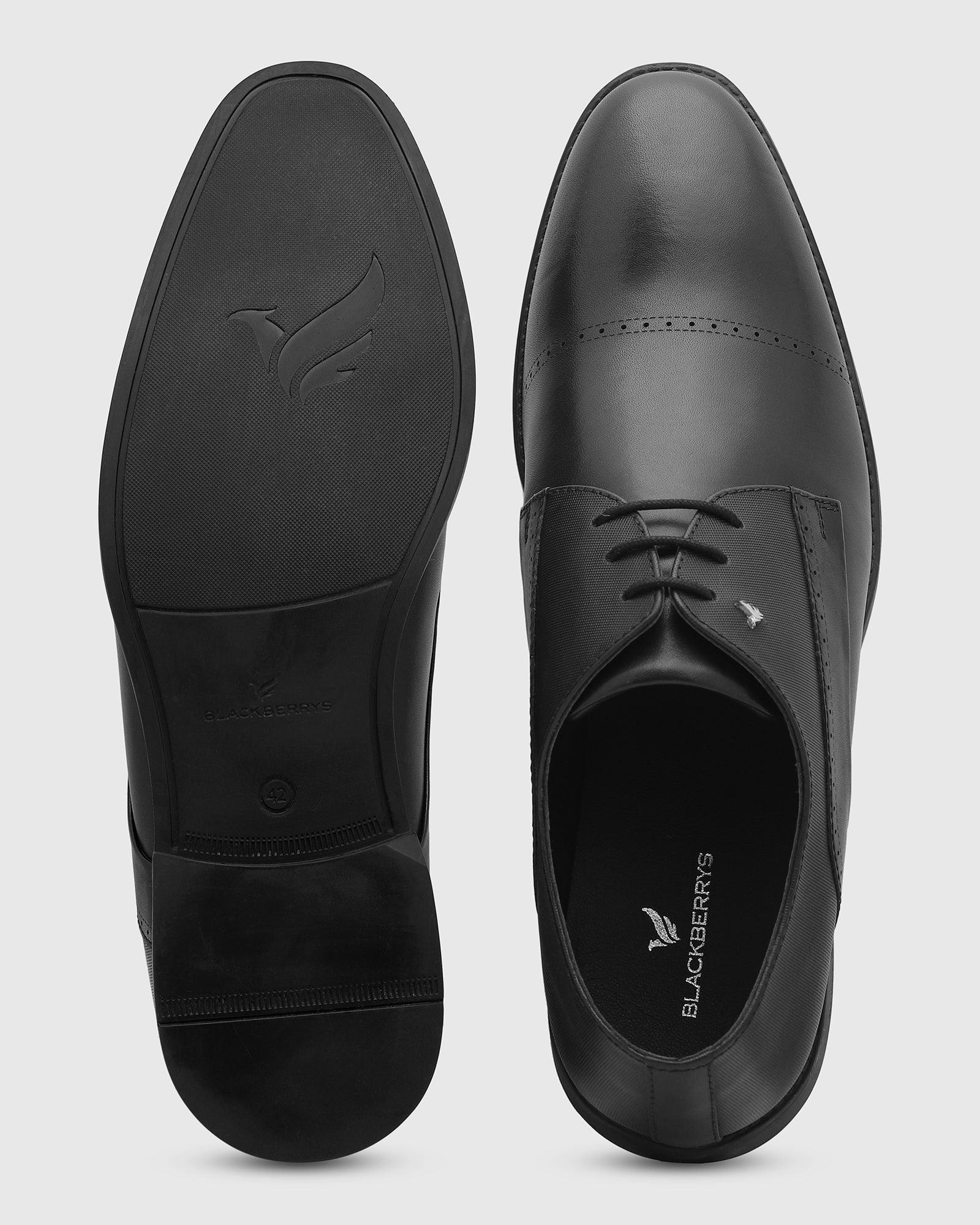 Leather Derby Shoes In Black (Royal) - Blackberrys