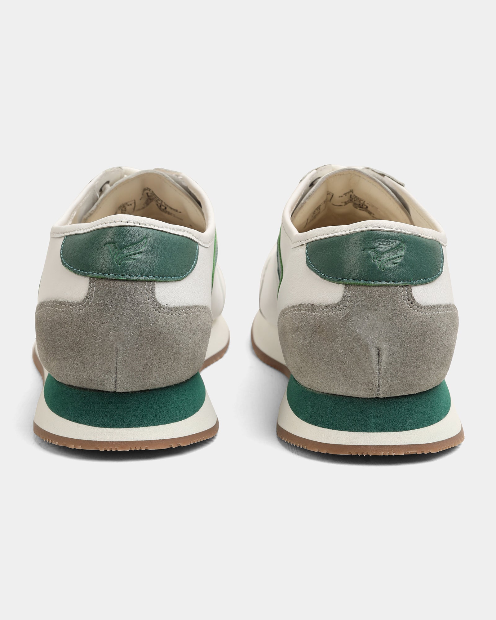 Leather Off White Solid Sneakers - Voro