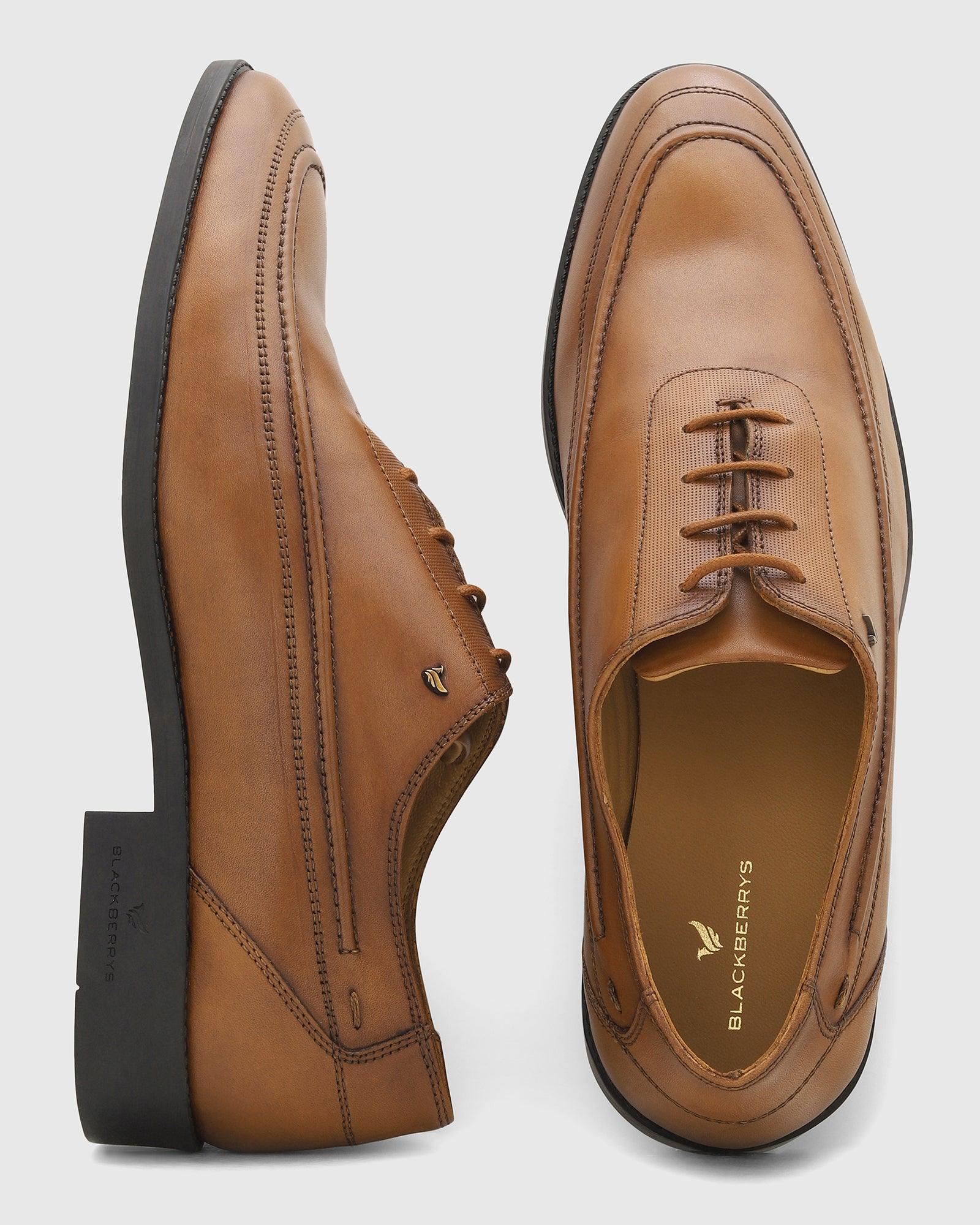 Leather Oxford Shoes In Tan (Ruby) - Blackberrys