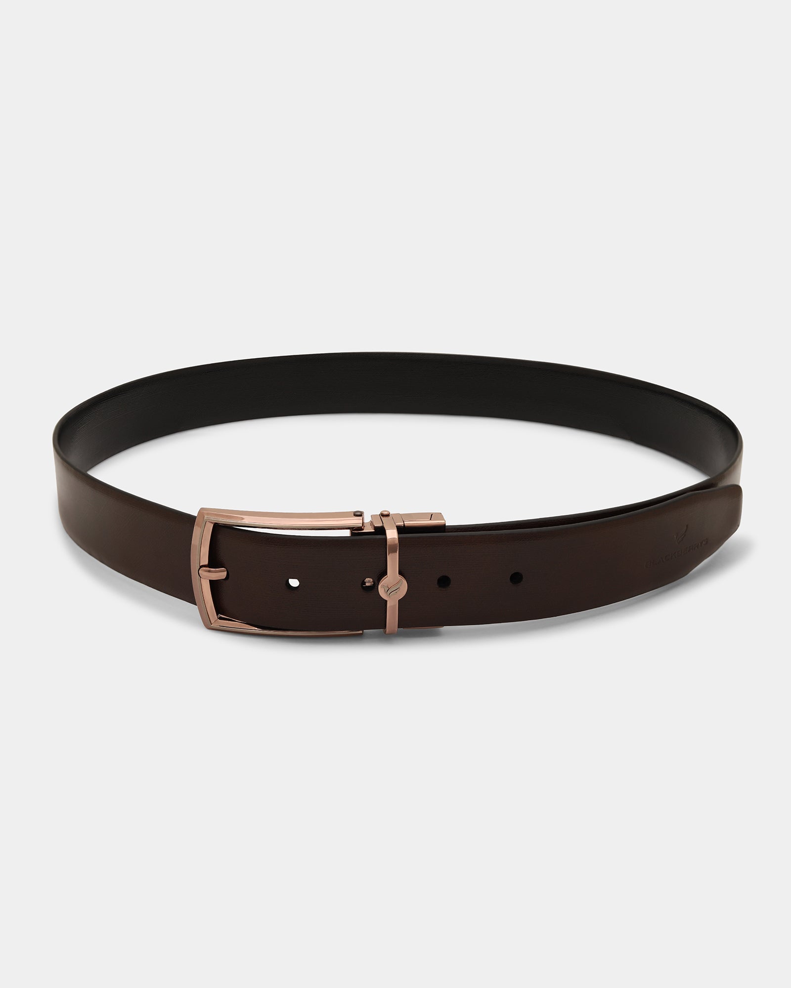 Leather Reversible Black & Brown Textured Belt - Azure