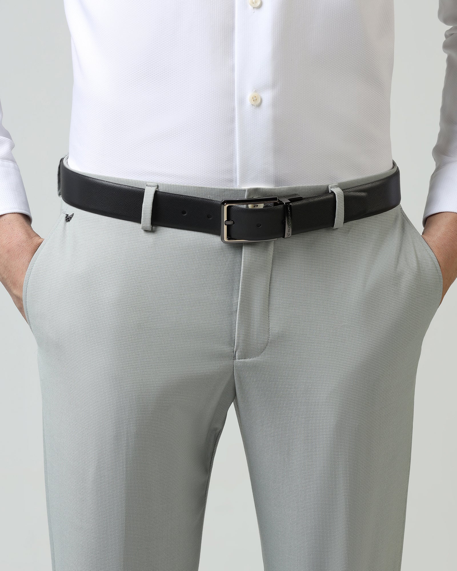 Leather Reversible Black & Tan Solid Belt - Vinson