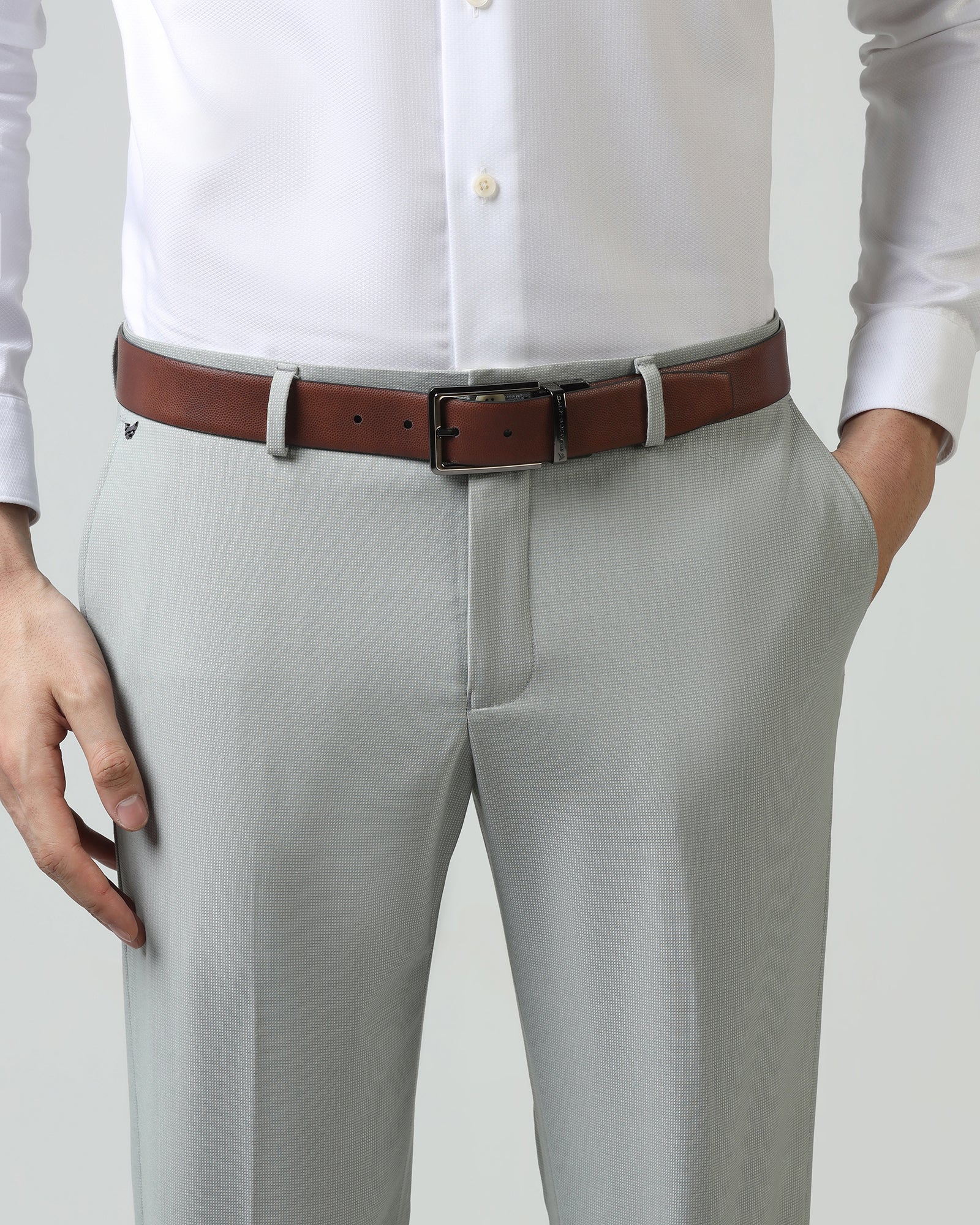 Leather Reversible Black & Tan Solid Belt - Vinson