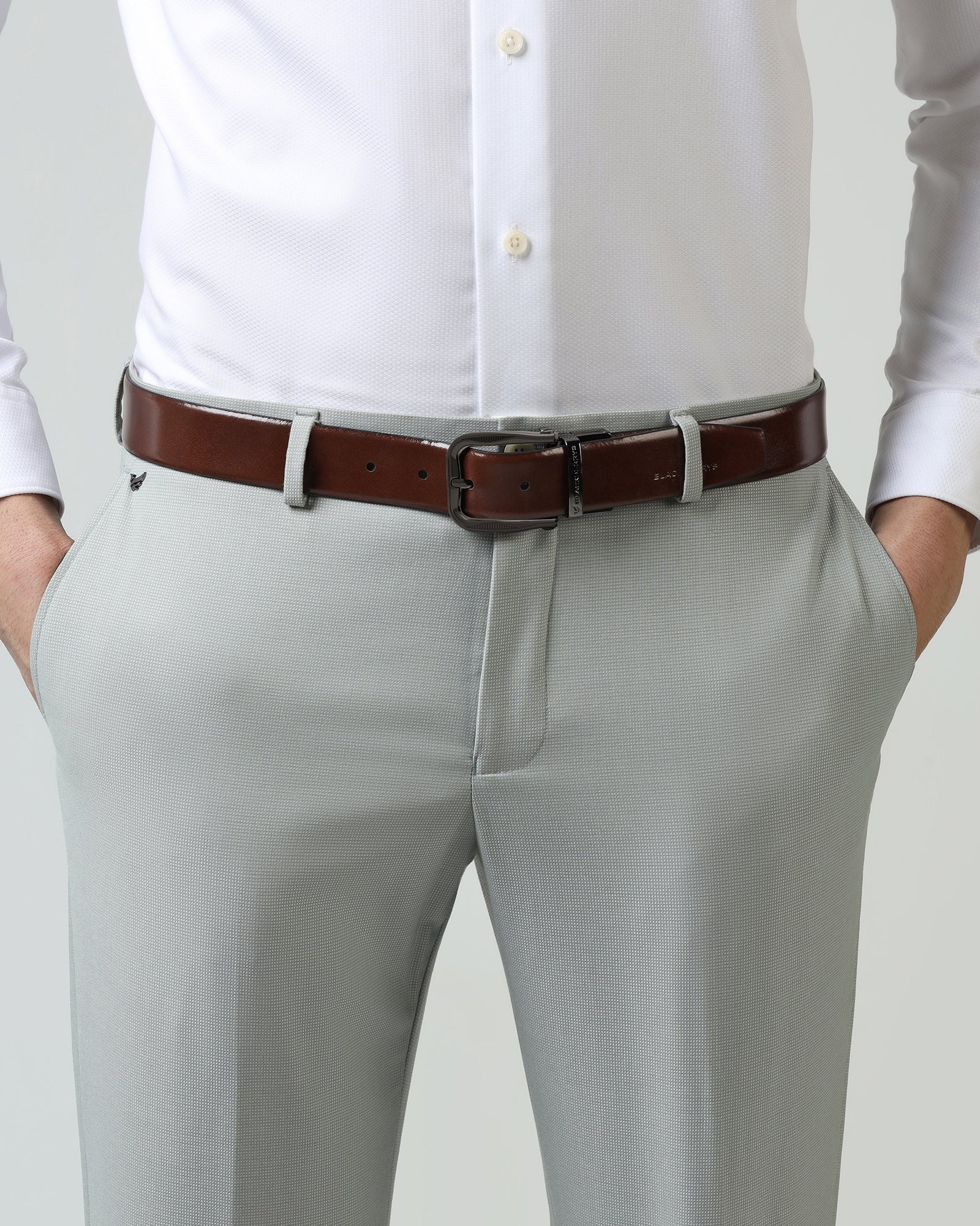 Leather Reversible Black & Tan Solid Belt - Vitus