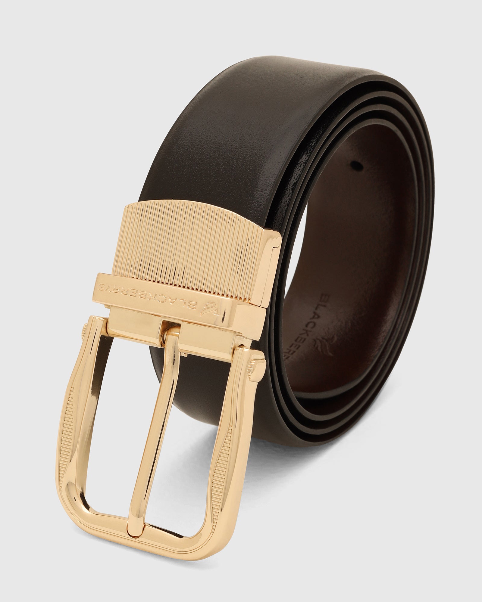 Leather Reversible Black & Brown Solid Belt - Vitus