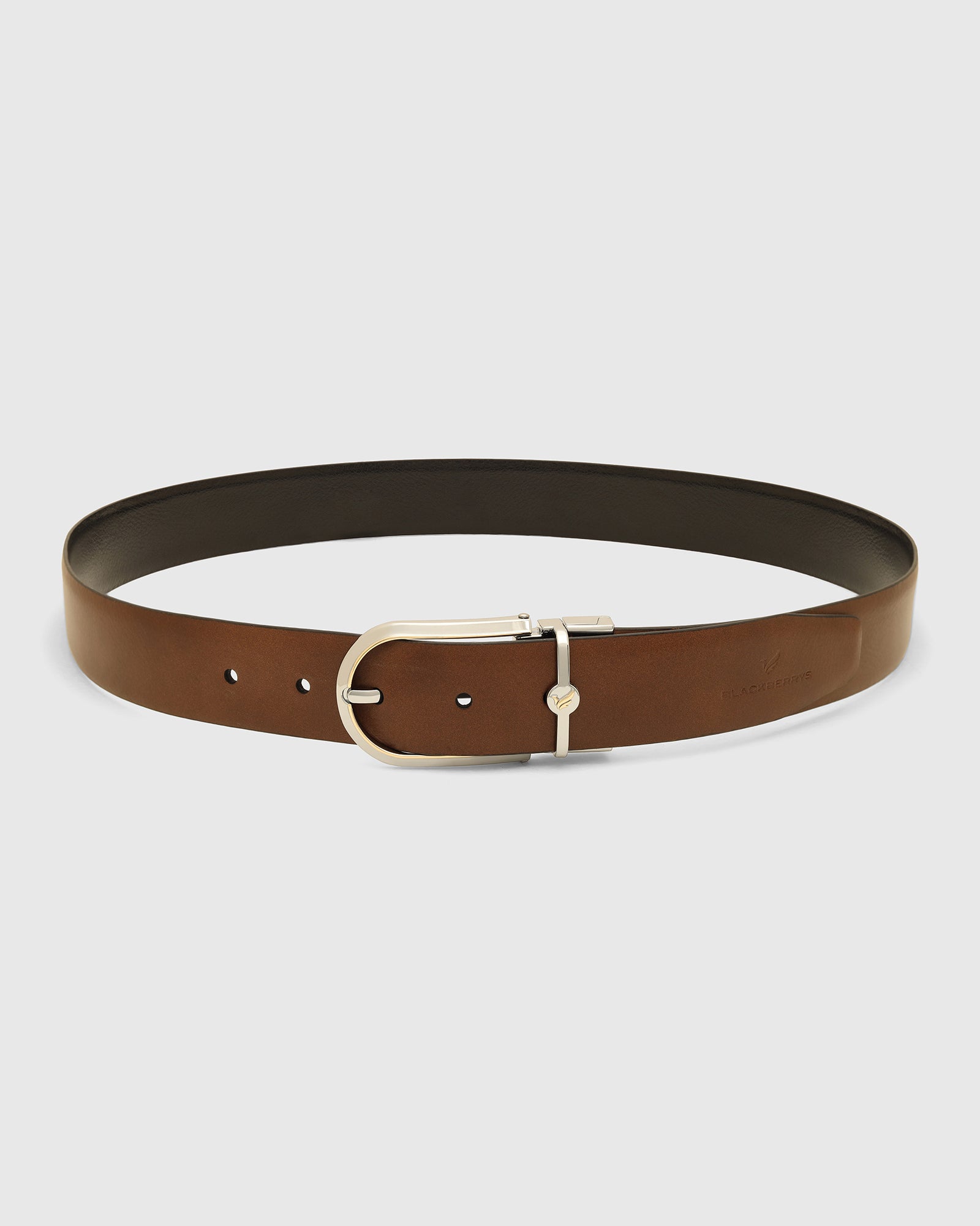 Leather Reversible Black & Tan Solid Belt - Valu