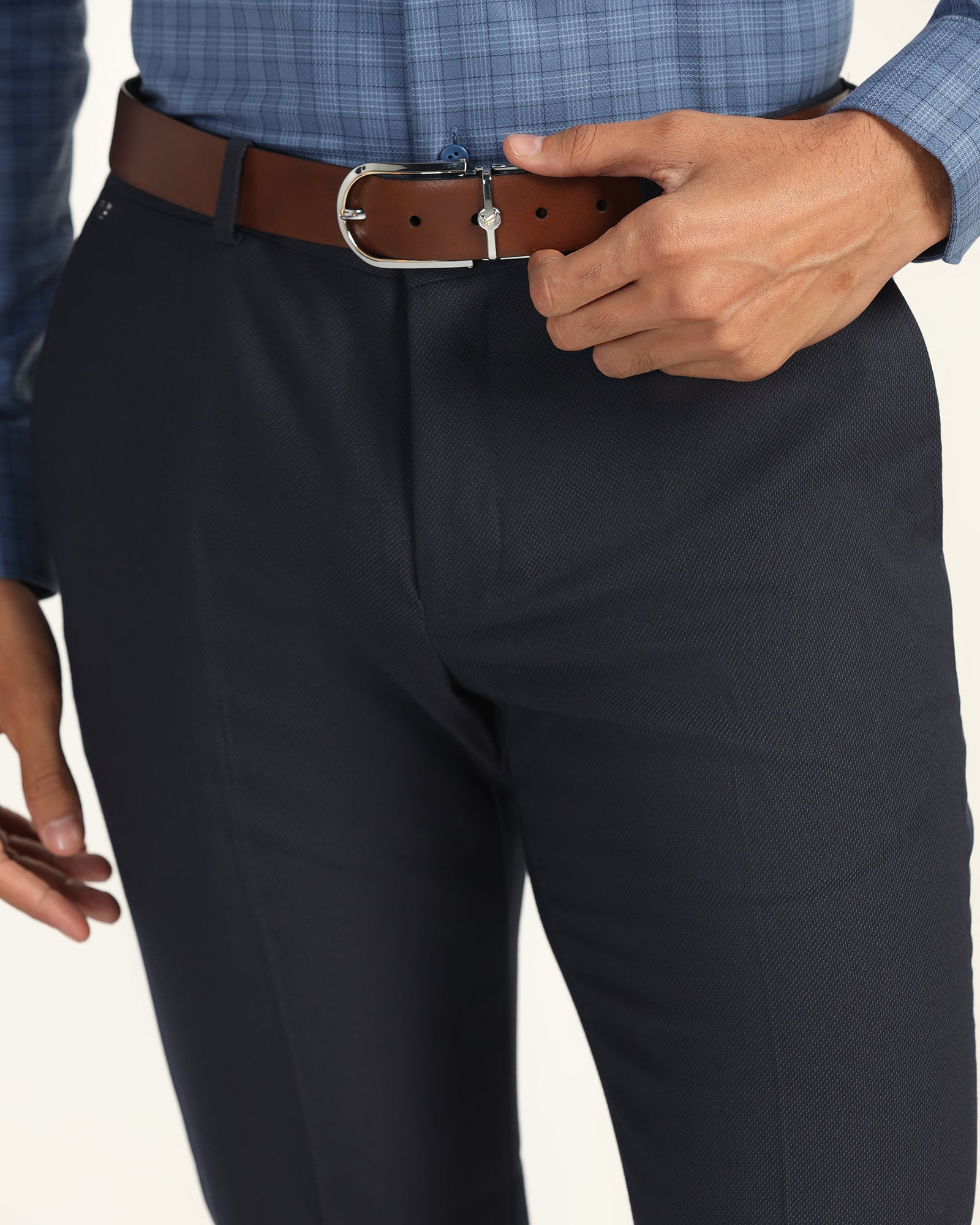 Leather Reversible Black & Tan Solid Belt - Valu