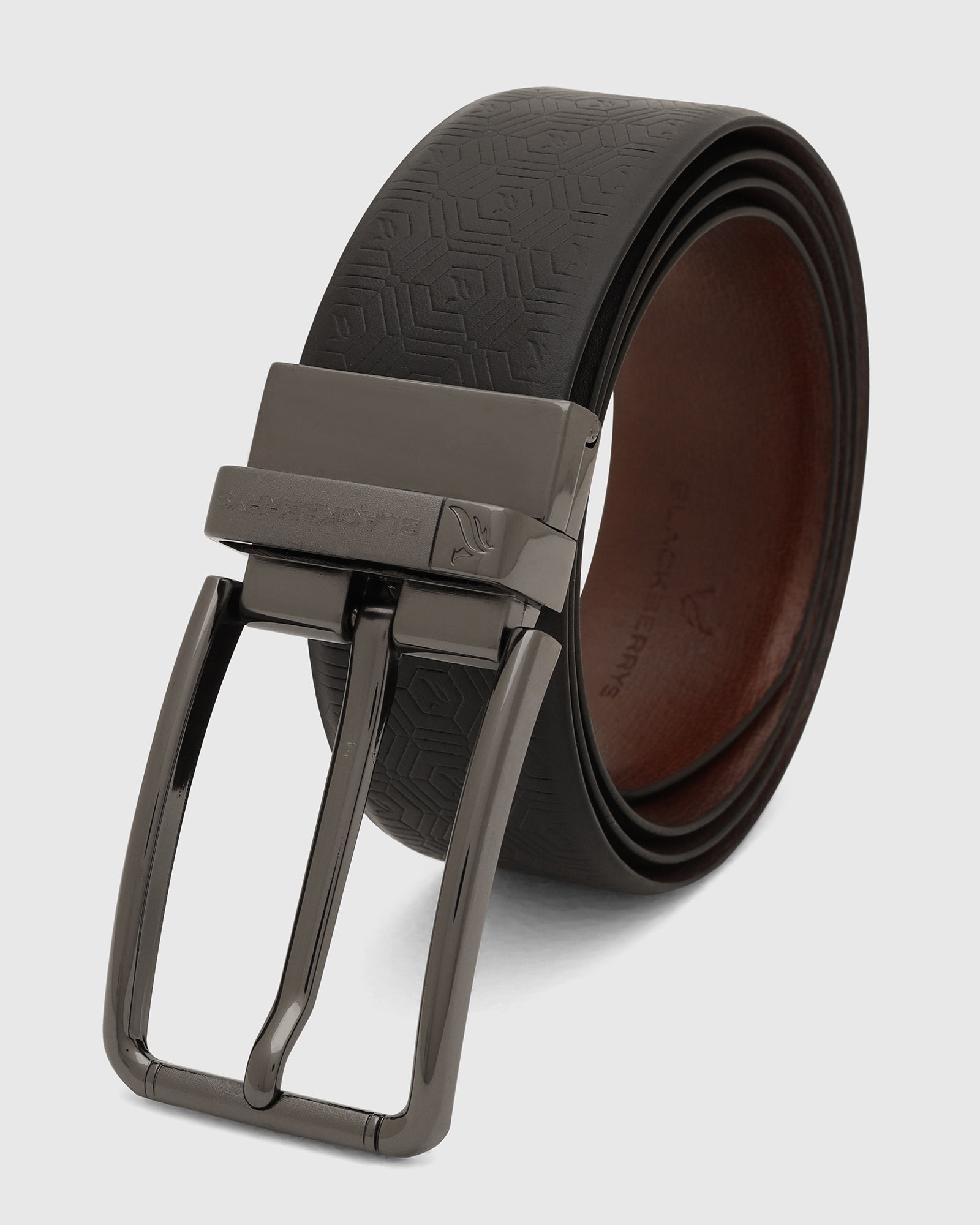 Leather Reversible Black & Tan Solid Belt - Vasil