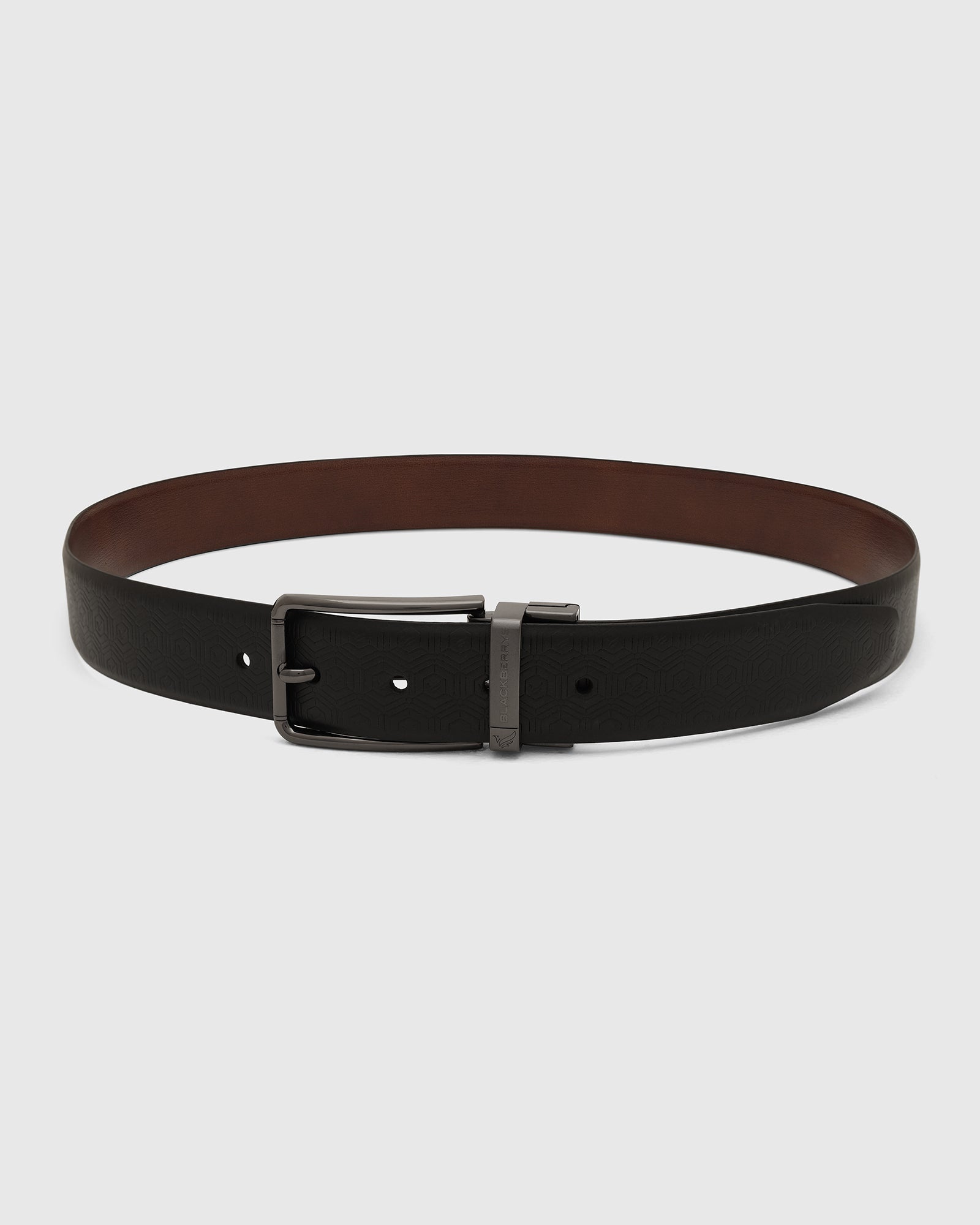 Leather Reversible Black & Tan Solid Belt - Vasil