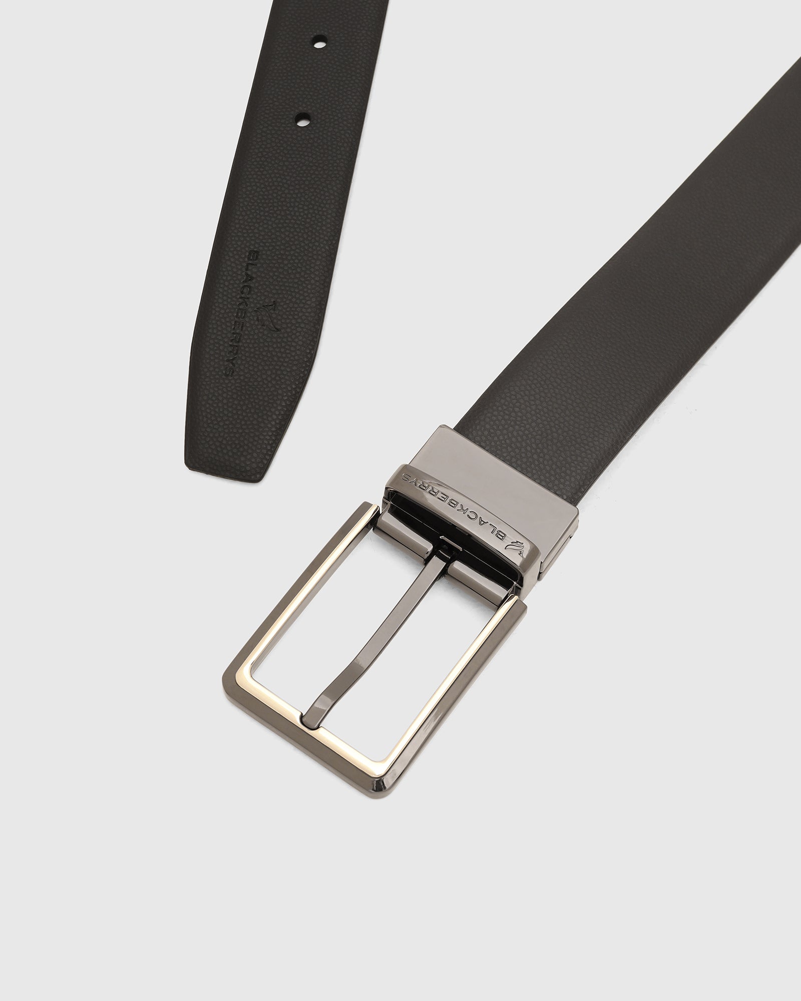 Leather Reversible Black & Tan Solid Belt - Vinson