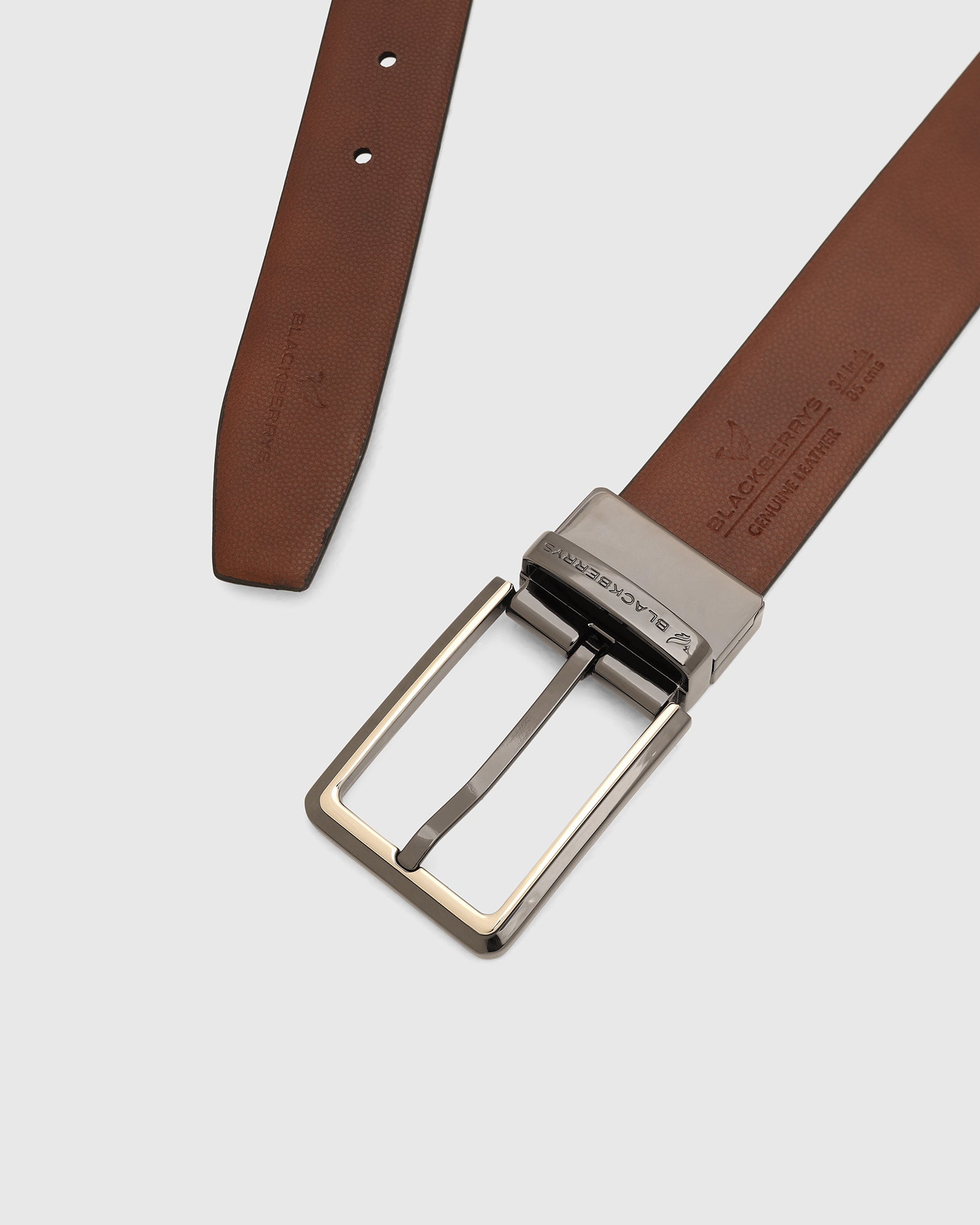 Leather Reversible Black & Tan Solid Belt - Vinson