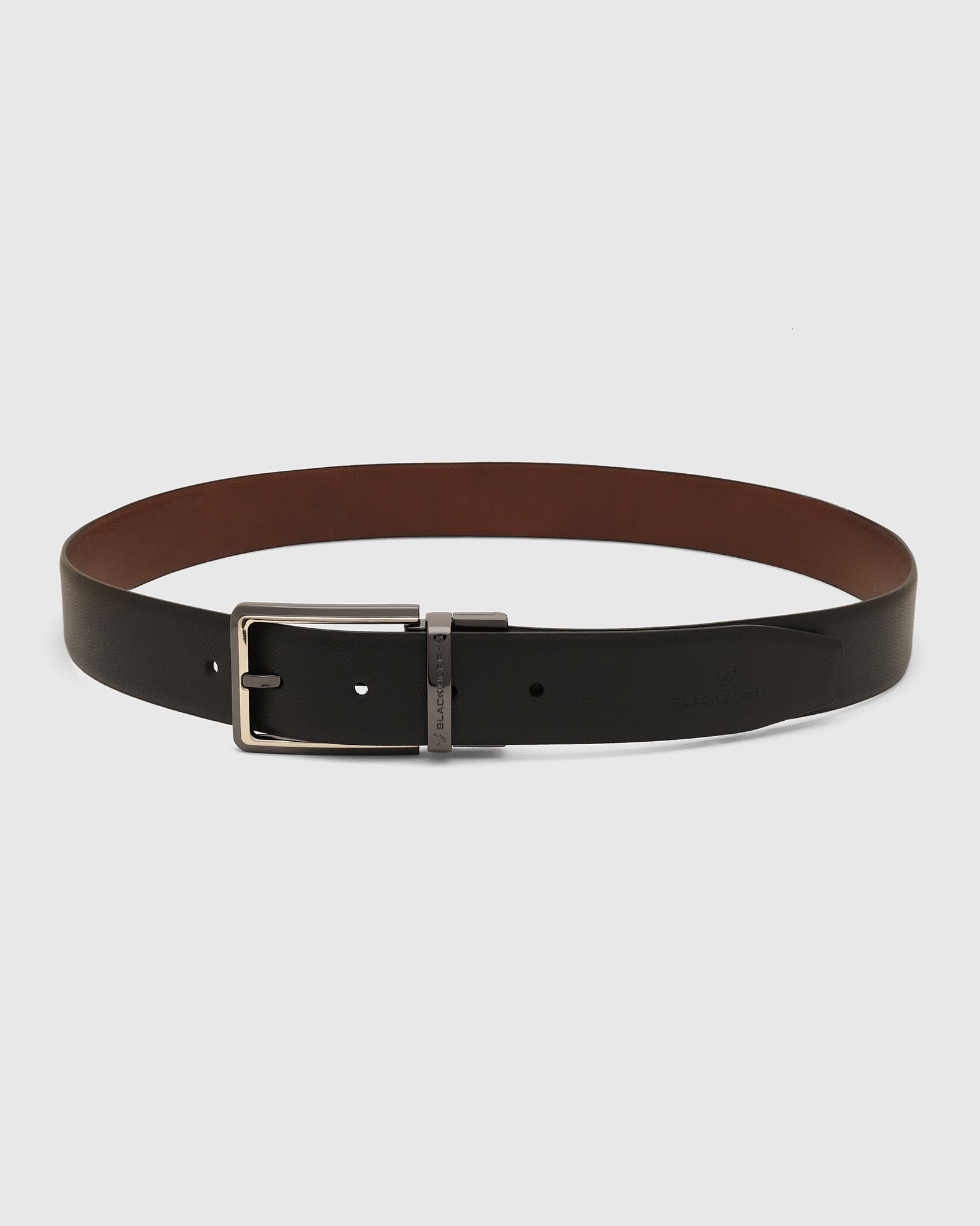 Leather Reversible Black & Tan Solid Belt - Vinson
