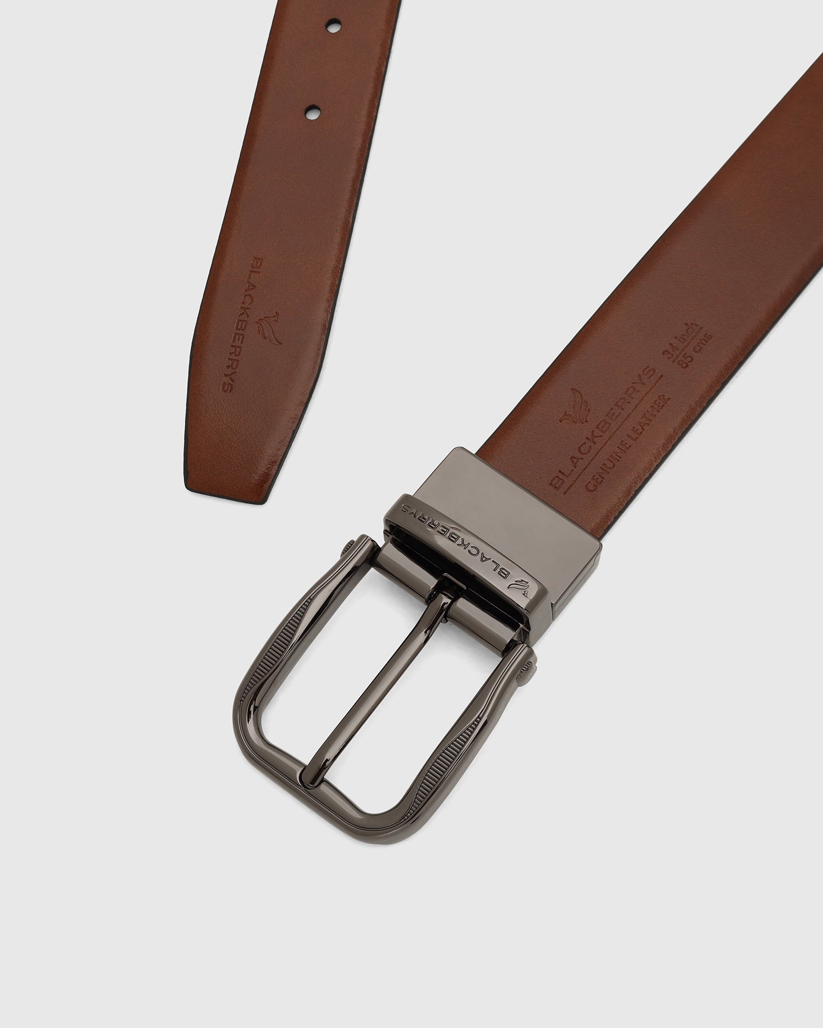 Leather Reversible Black & Tan Solid Belt - Vitus