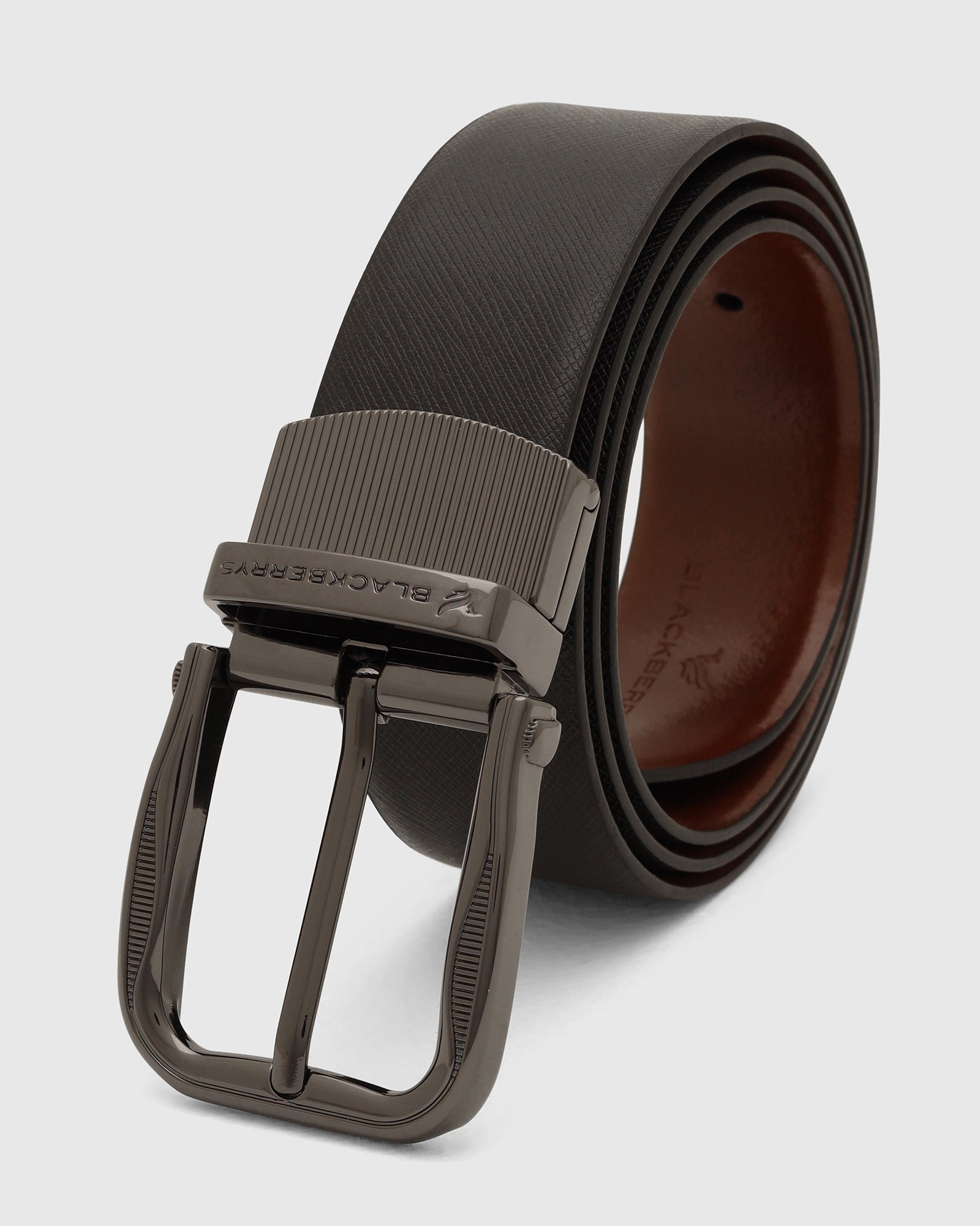 Leather Reversible Black & Tan Solid Belt - Vitus