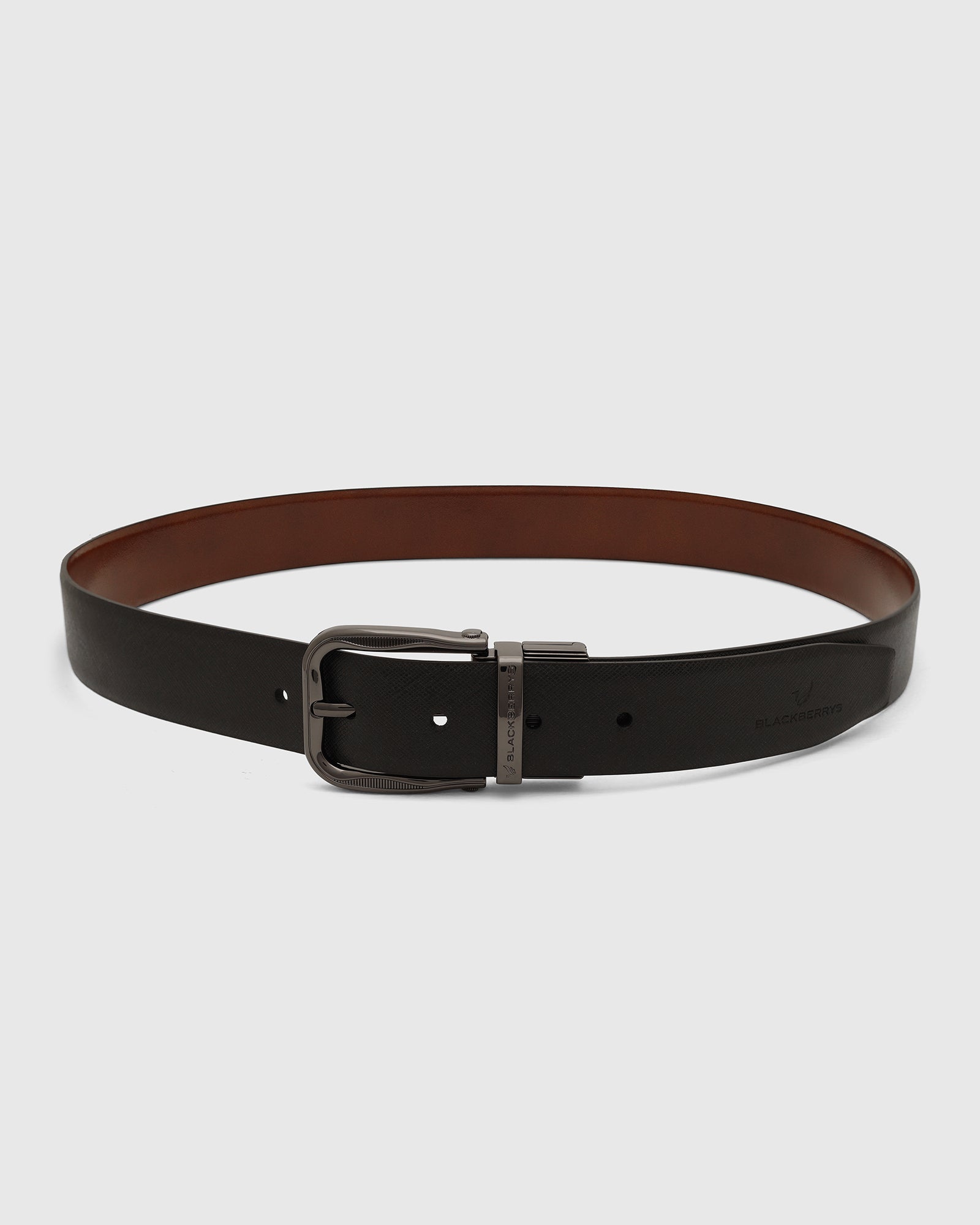 Leather Reversible Black & Tan Solid Belt - Vitus