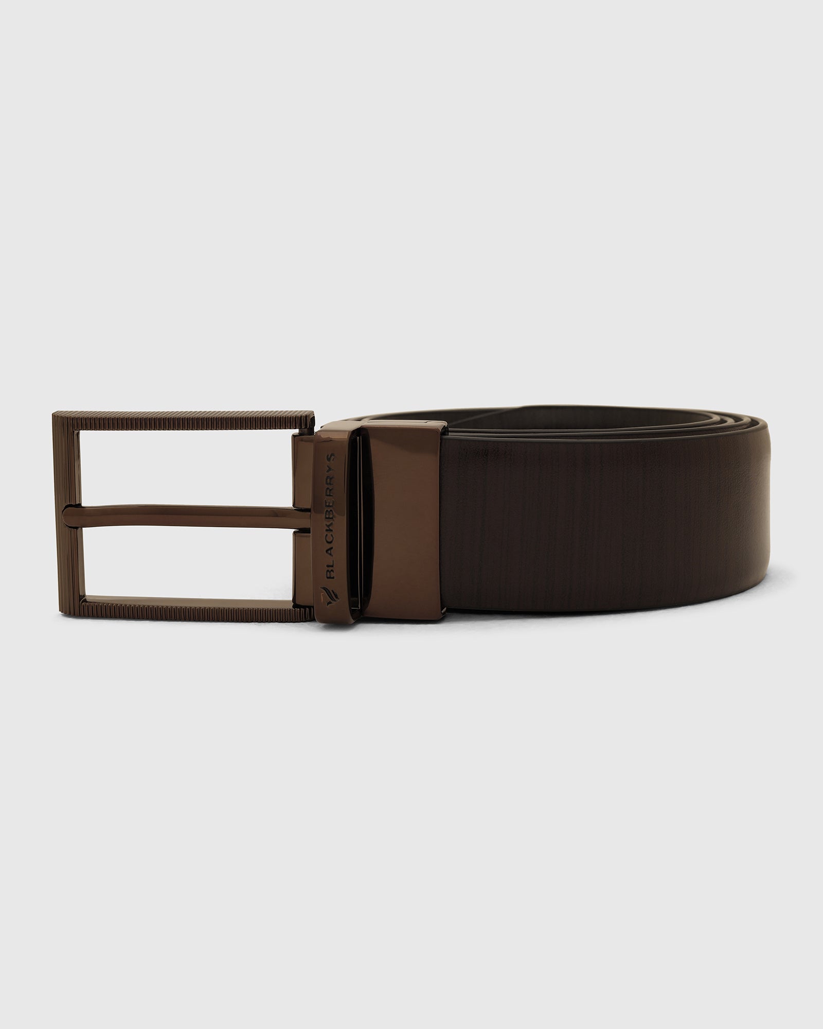 Leather Reversible Black & Tan Textured Belt - Vallen
