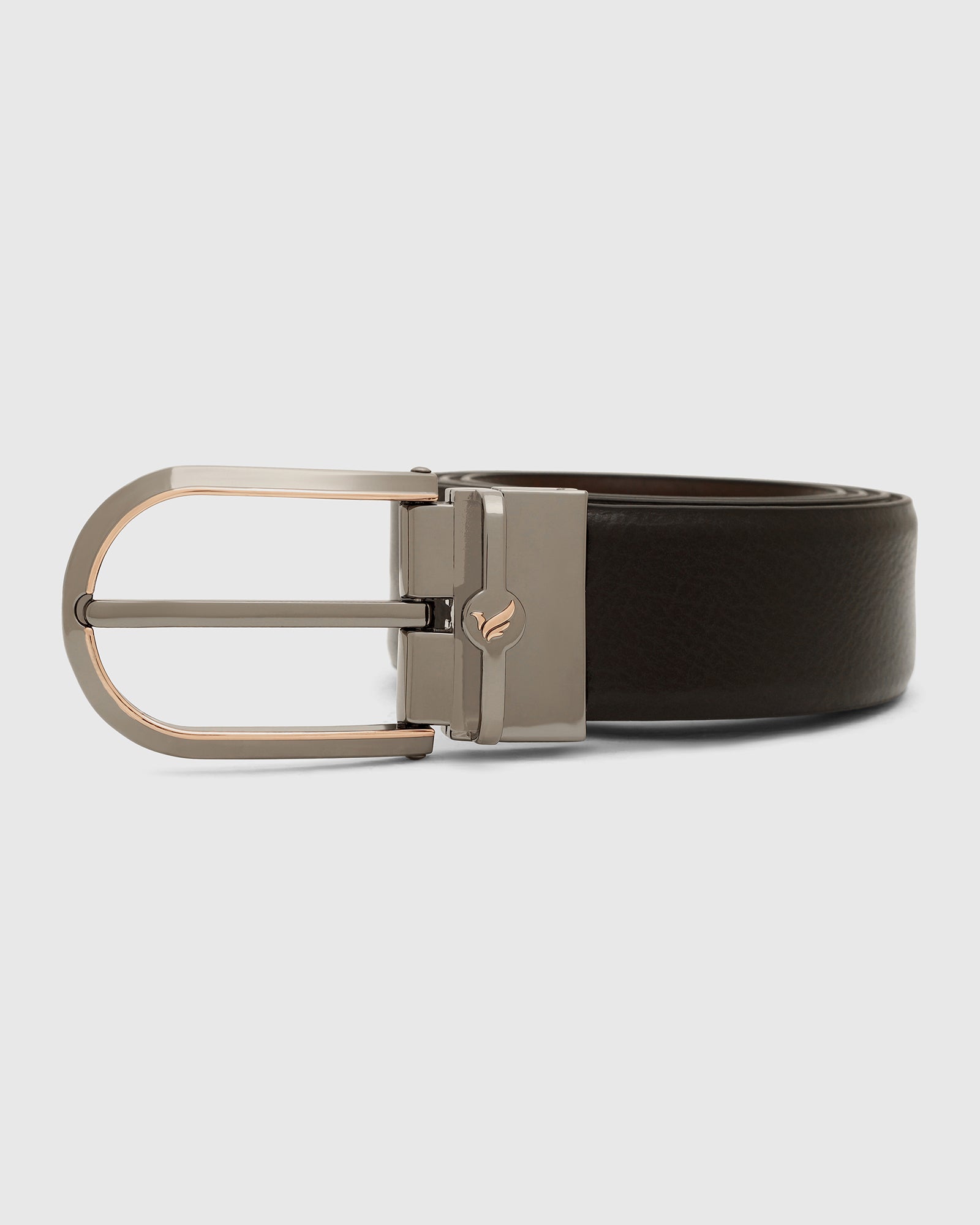 Leather Reversible Wine & Black Solid Belt - Valu