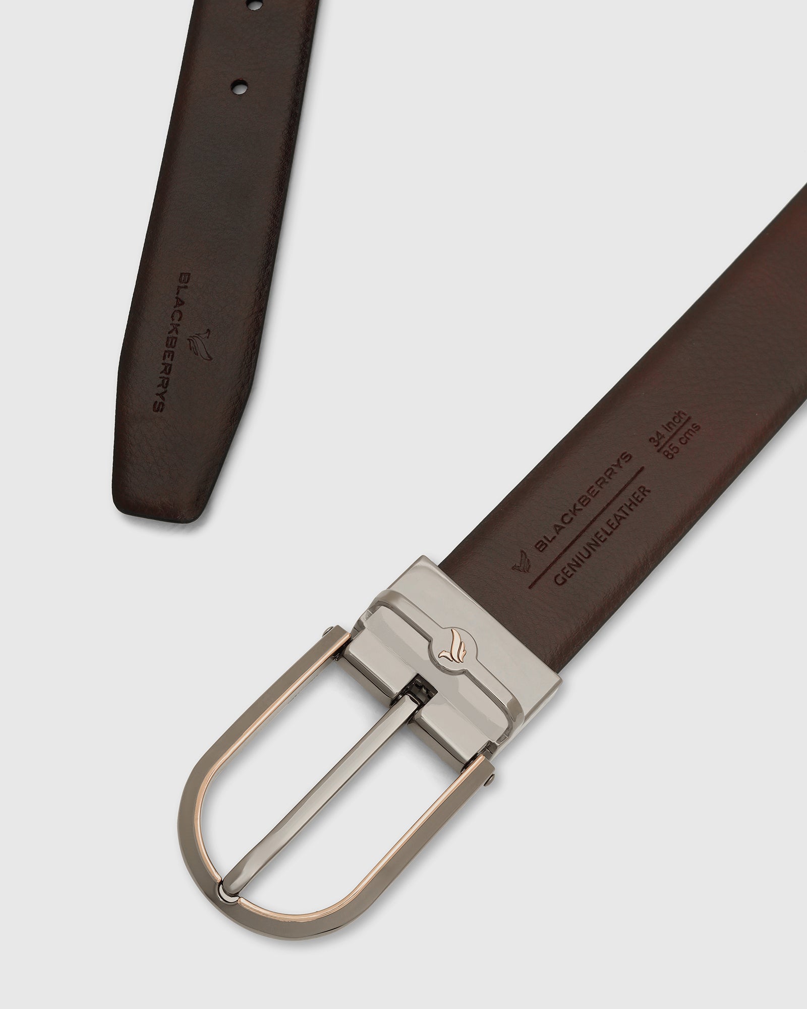Leather Reversible Wine & Black Solid Belt - Valu