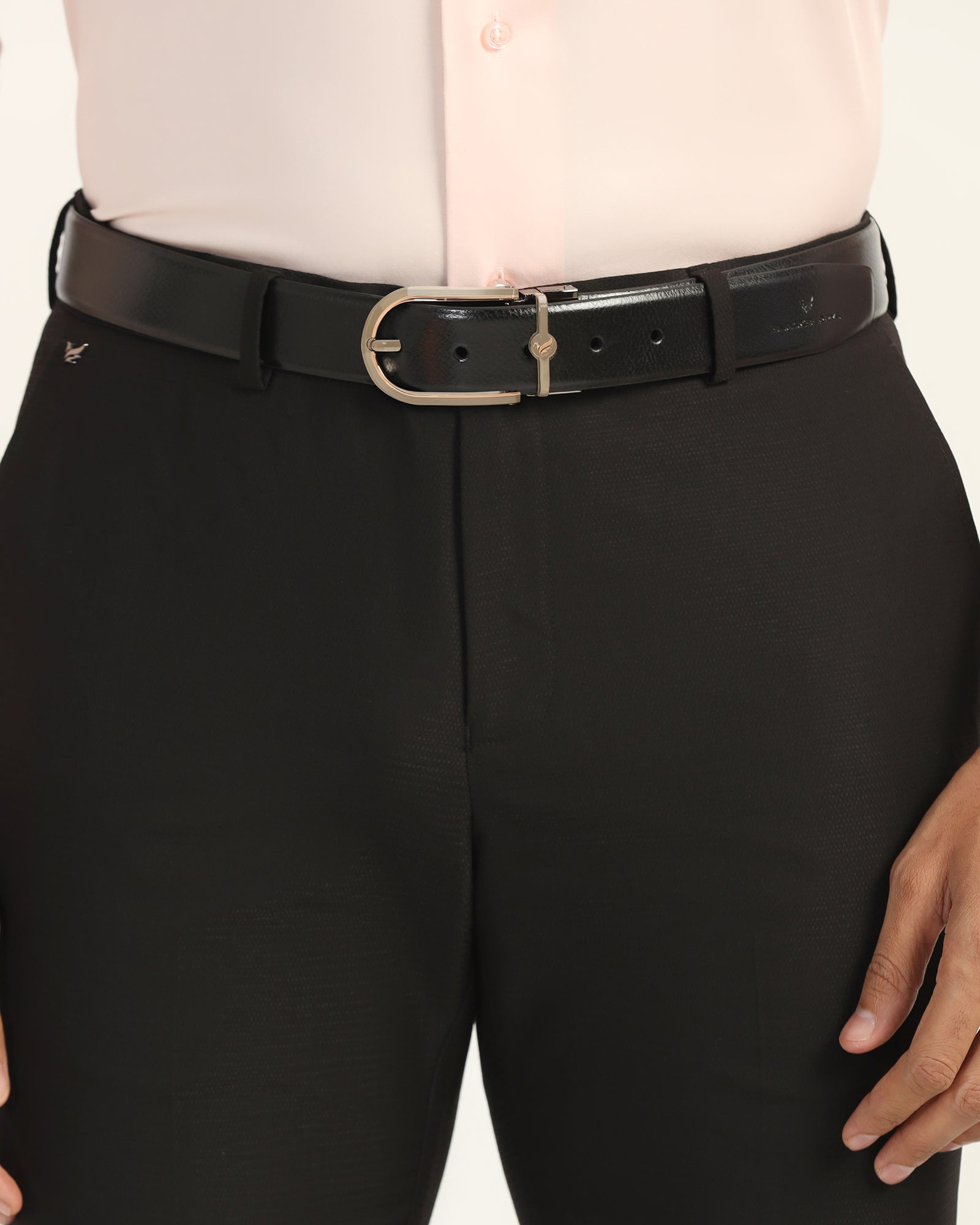 Leather Reversible Wine & Black Solid Belt - Valu