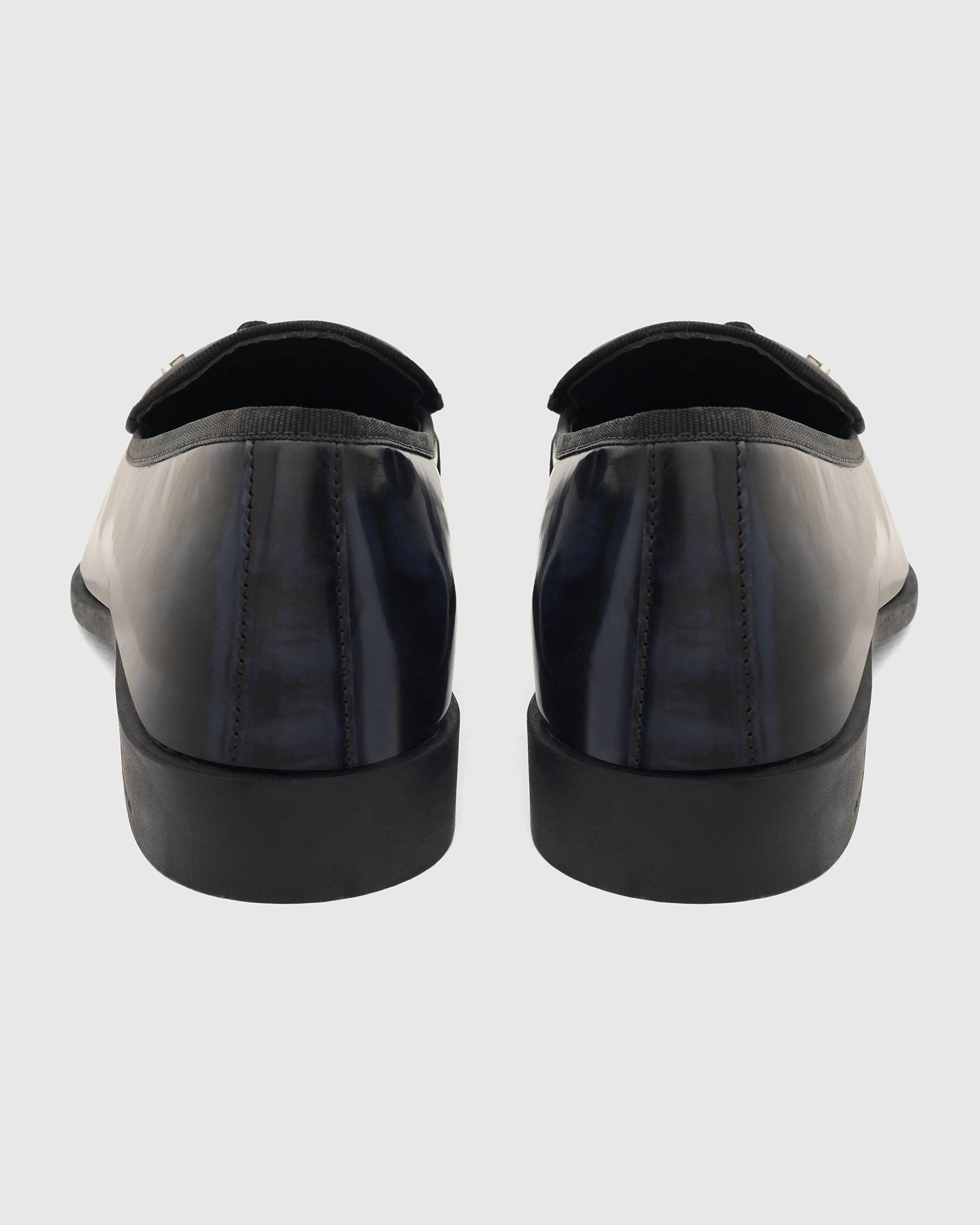 Leather Deep Navy Solid Slip On Shoes - Rubber - Blackberrys