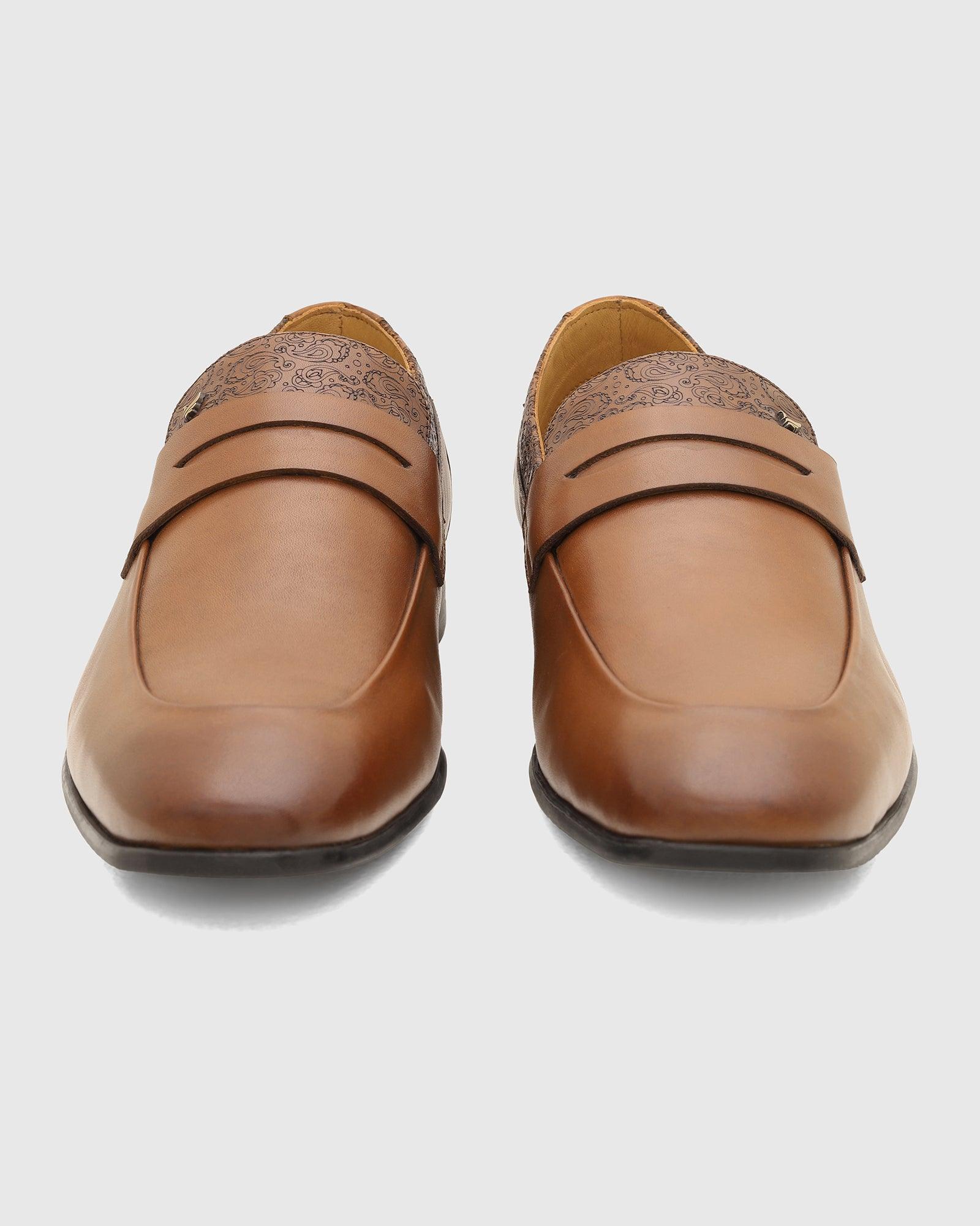Leather Slip On Shoes In Tan (Red) - Blackberrys